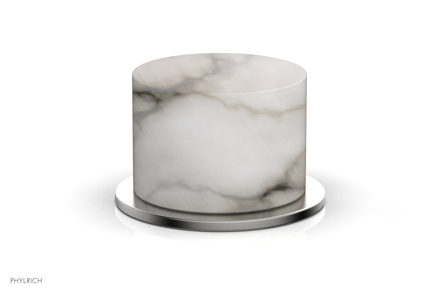 BASIC II Volume Control/Diverter Trim with White Marble Handle - 230 37 - Perfect for Bathroom and Shower Faucet Upgrades