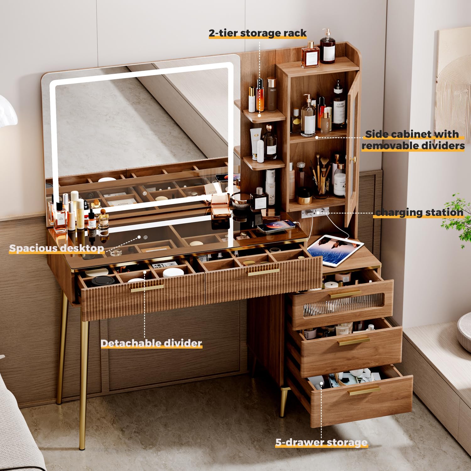 Modern Vanity Desk with 29.53