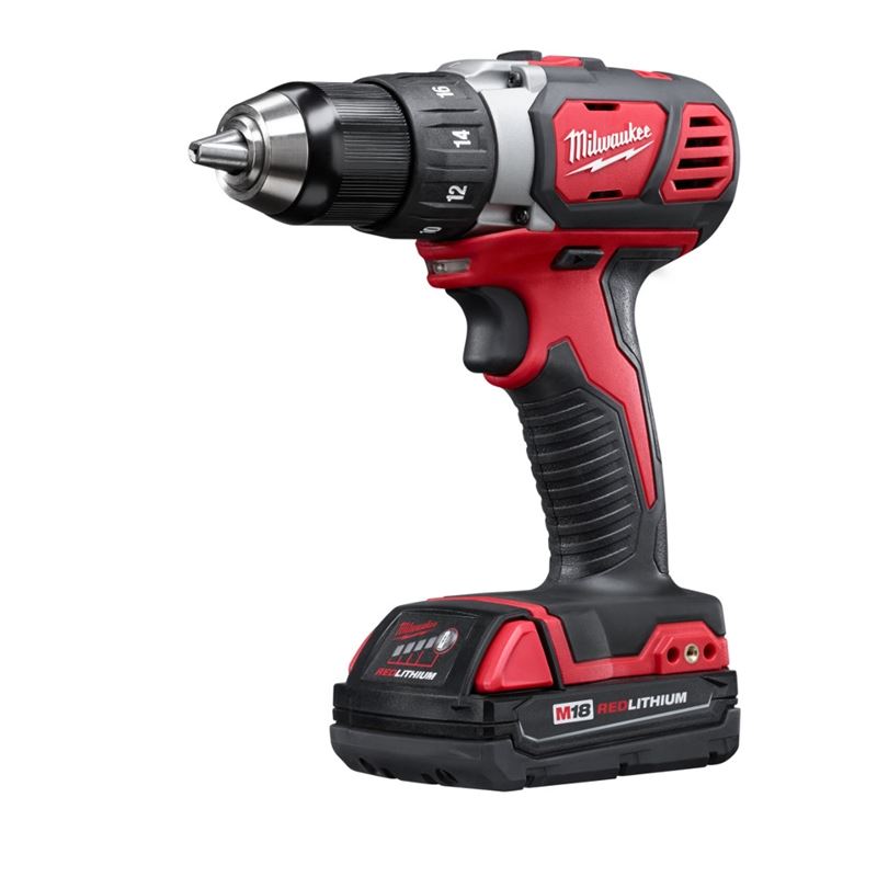 18V Cordless Drill Driver Kit - M18 2606 22CT, 1/2 Inch Compact Lithium-Ion Power Tool for Home DIY & Professional Construction Projects