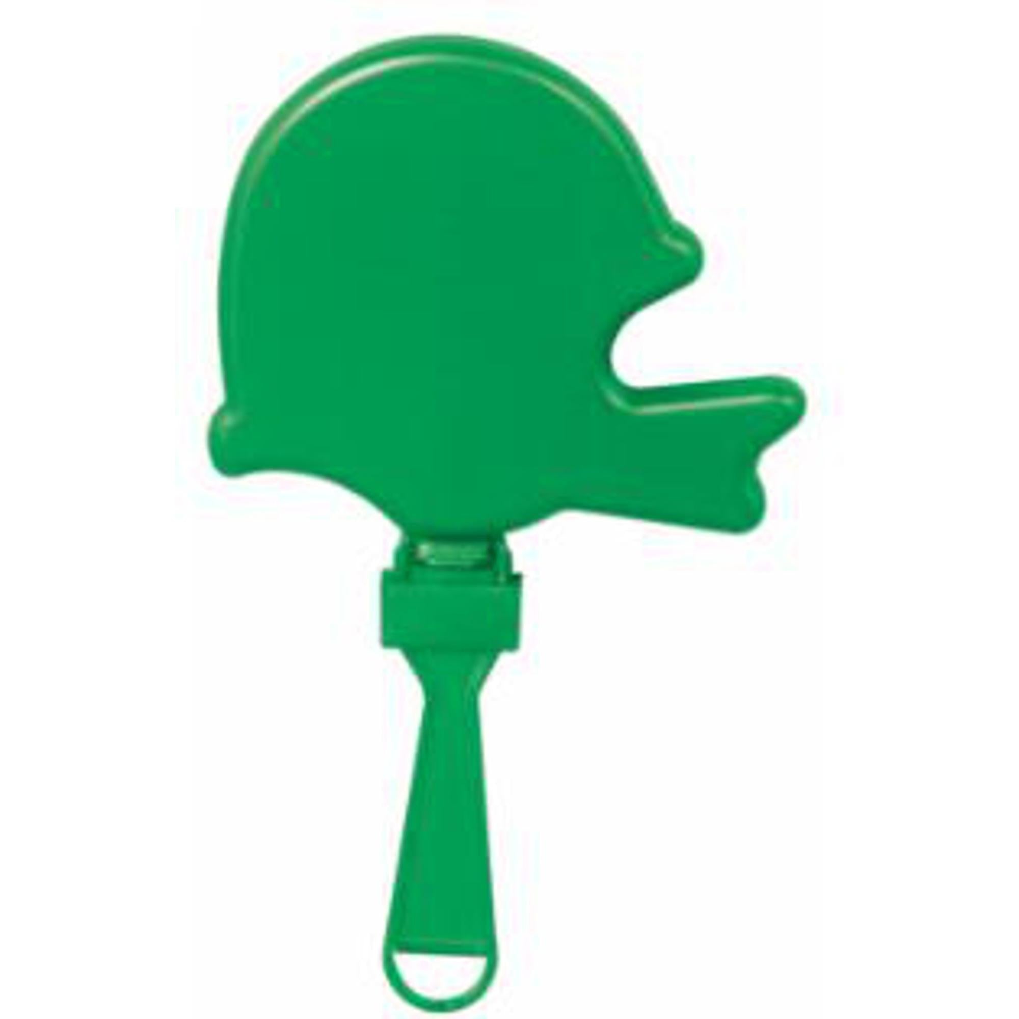 Green Football Helmet Clappers - 6.7 Inches Cheerleading Hand Fans for Sports Games, Tailgating & Team Spirit Events