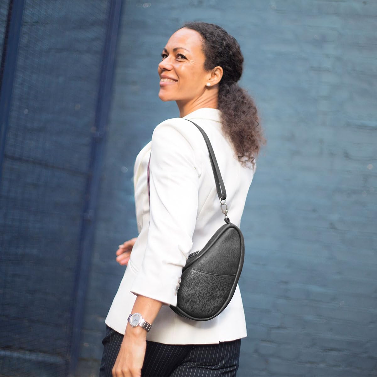 AmeriBag 10 Inch Genuine Leather Crossbody Sling Bag for Women - Stylish & Lightweight Purse for Travel, Shopping & Everyday Use