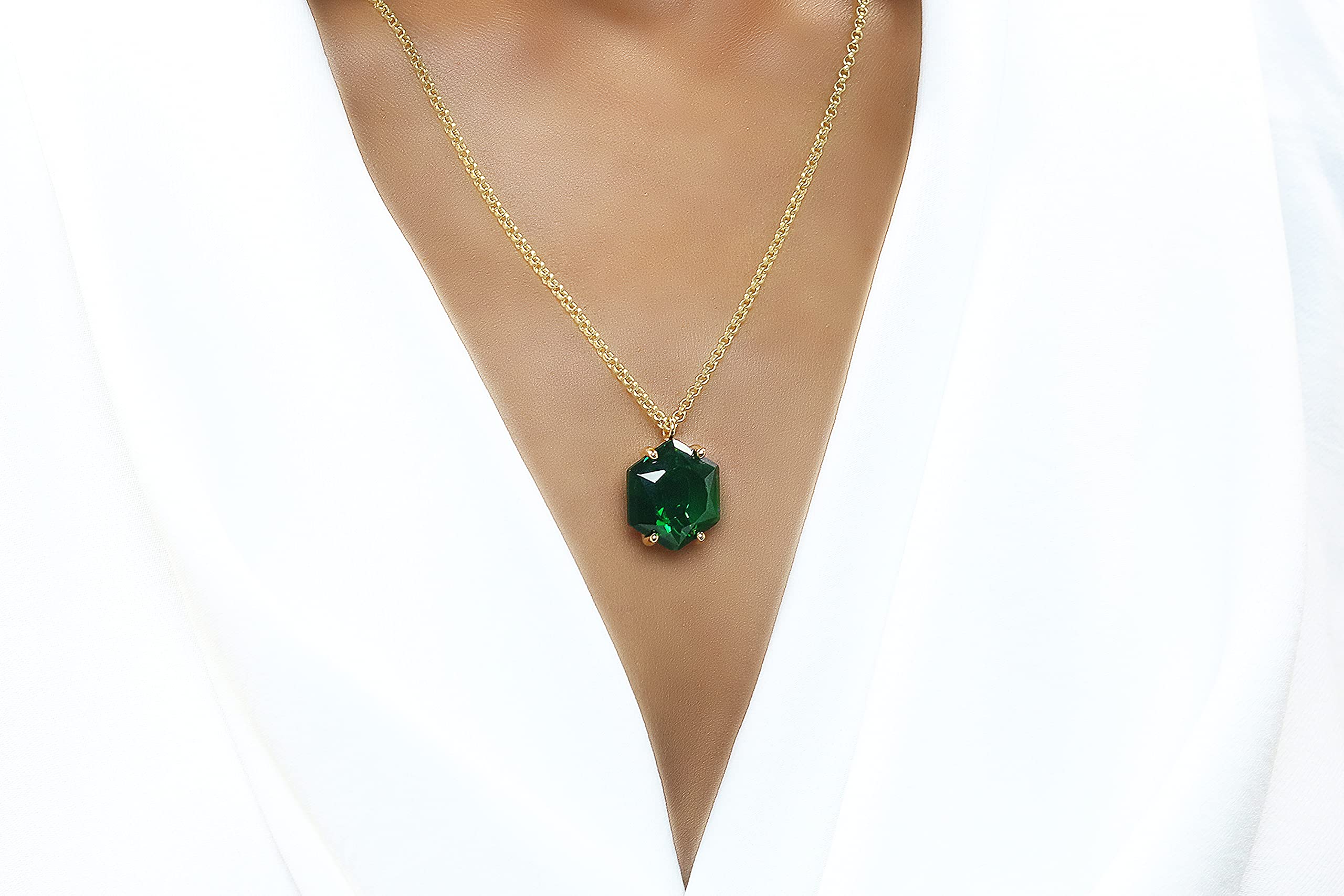 Handmade Peridot Necklace - Sterling Silver Statement Pendant Jewelry, August Birthstone Gift with Elegant Box | Perfect for Birthdays, Anniversaries & Special Occasions
