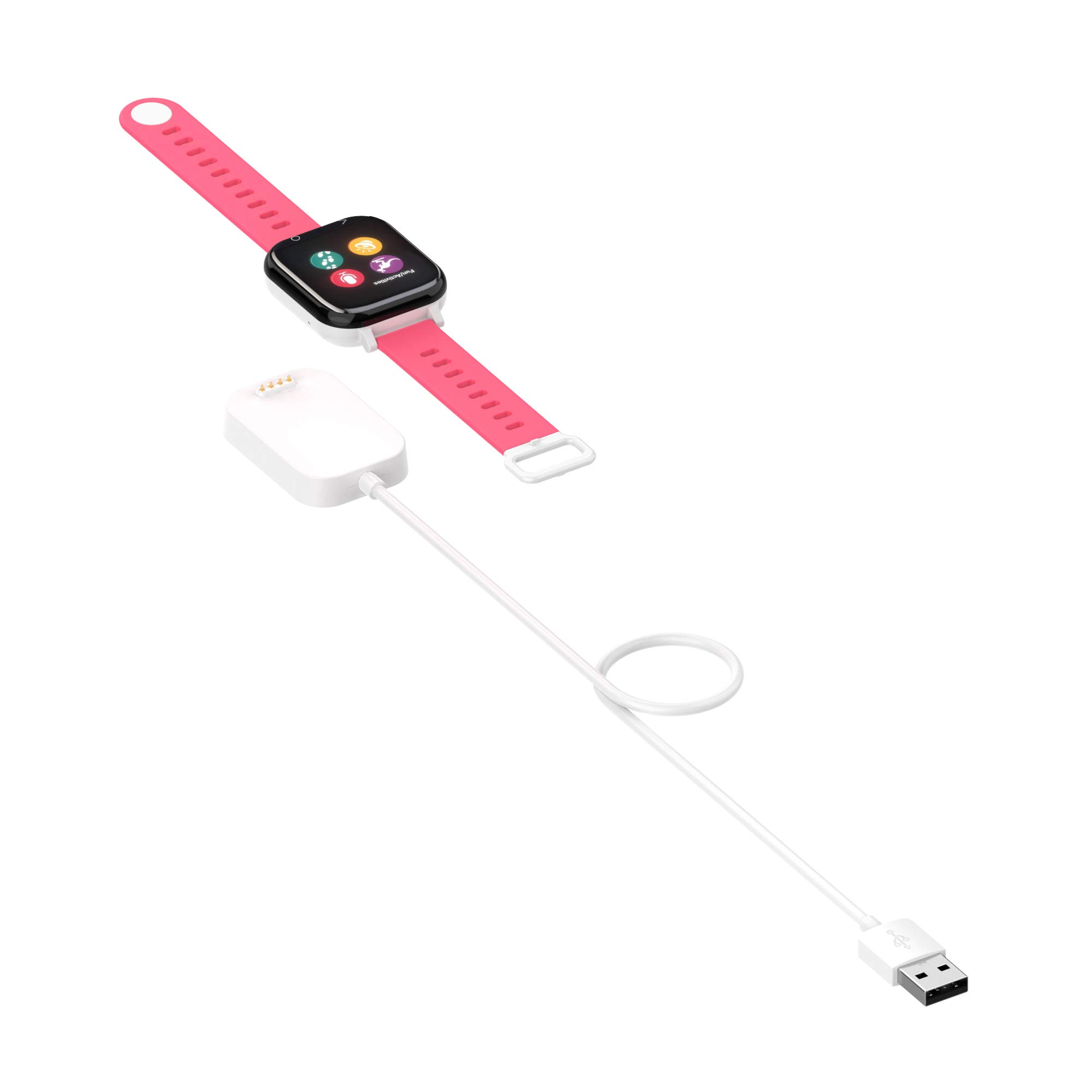 Verizon Gizmowatch/Gizmowatch Disney Edition Charger - 3.3ft USB Fast Charging Cable & Data Sync Dock for Smartwatch (White) | Perfect for Kids' Daily Use, School Activities & Outdoor Adventures