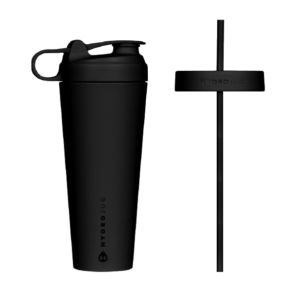HydroJug 24oz Stainless Steel Shaker Bottle for Protein Shakes & Workout Drinks - Vacuum Insulated, BPA Free, Temperature Control - Ideal for Gym, Office & Outdoor Activities - Fits in Car Cup Holders