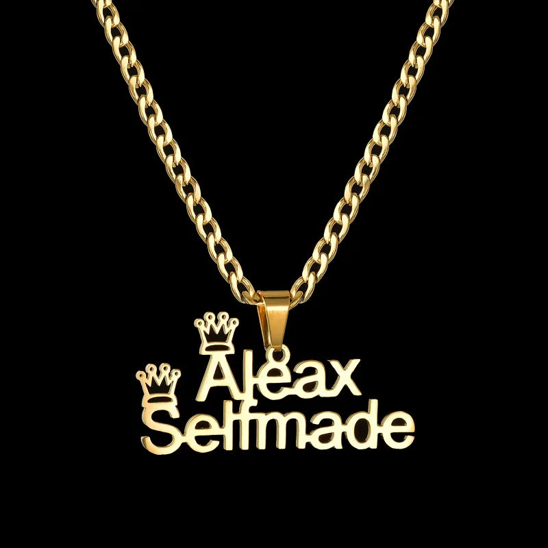 Personalized Crown Pendant Necklace for Women - Custom Name Initial Jewelry Gift for Birthday, Anniversary & Special Occasions | Perfect for Prom, Wedding & Everyday Elegance