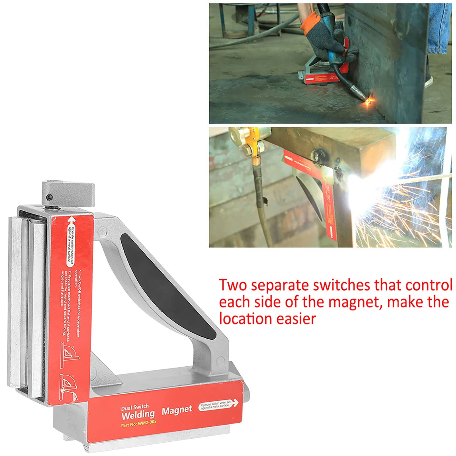 90 Degree Magnetic Welding Holder - Switch Welding Magnet Jig for Arc Welding & Soldering - Perfect for Metal Fabrication, DIY Projects, and Automotive Repair