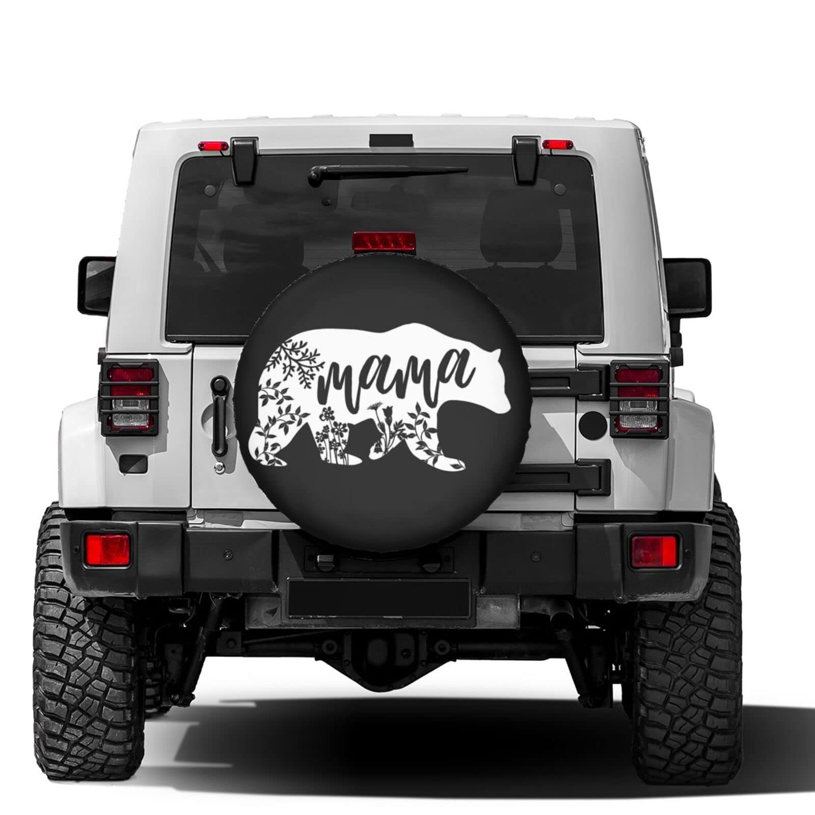 Stylish Mama Bear Spare Tire Cover - 16 Inch Dustproof Wheel Protector for Trailers, RVs & SUVs | Perfect for Outdoor Adventures & Road Trips