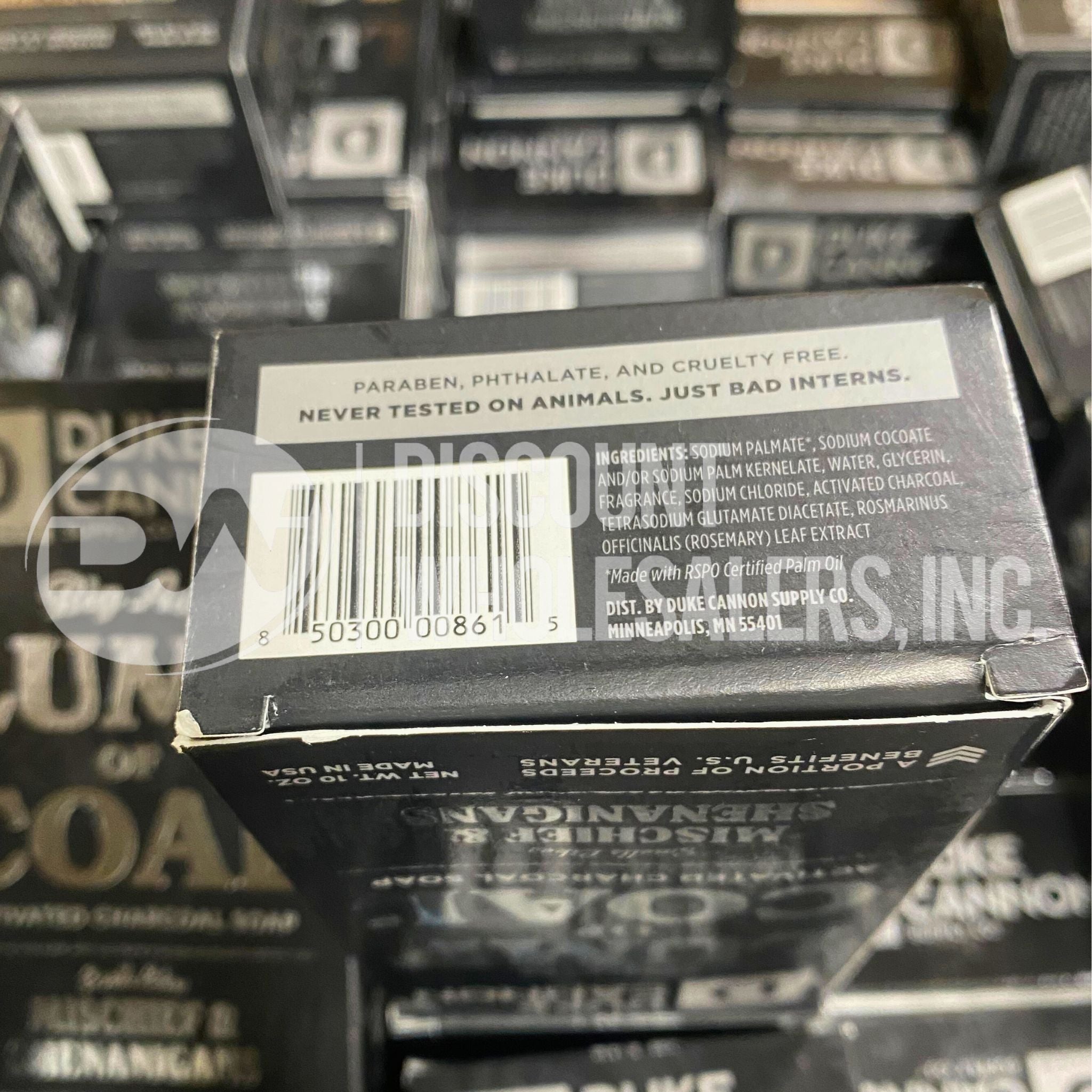 Duke Cannon Lump of Coal Charcoal Soap Bar 10 Oz - 70 Pcs Bulk Pack - Deep Cleansing & Detoxifying for Men - Perfect for Gym, Camping & Travel