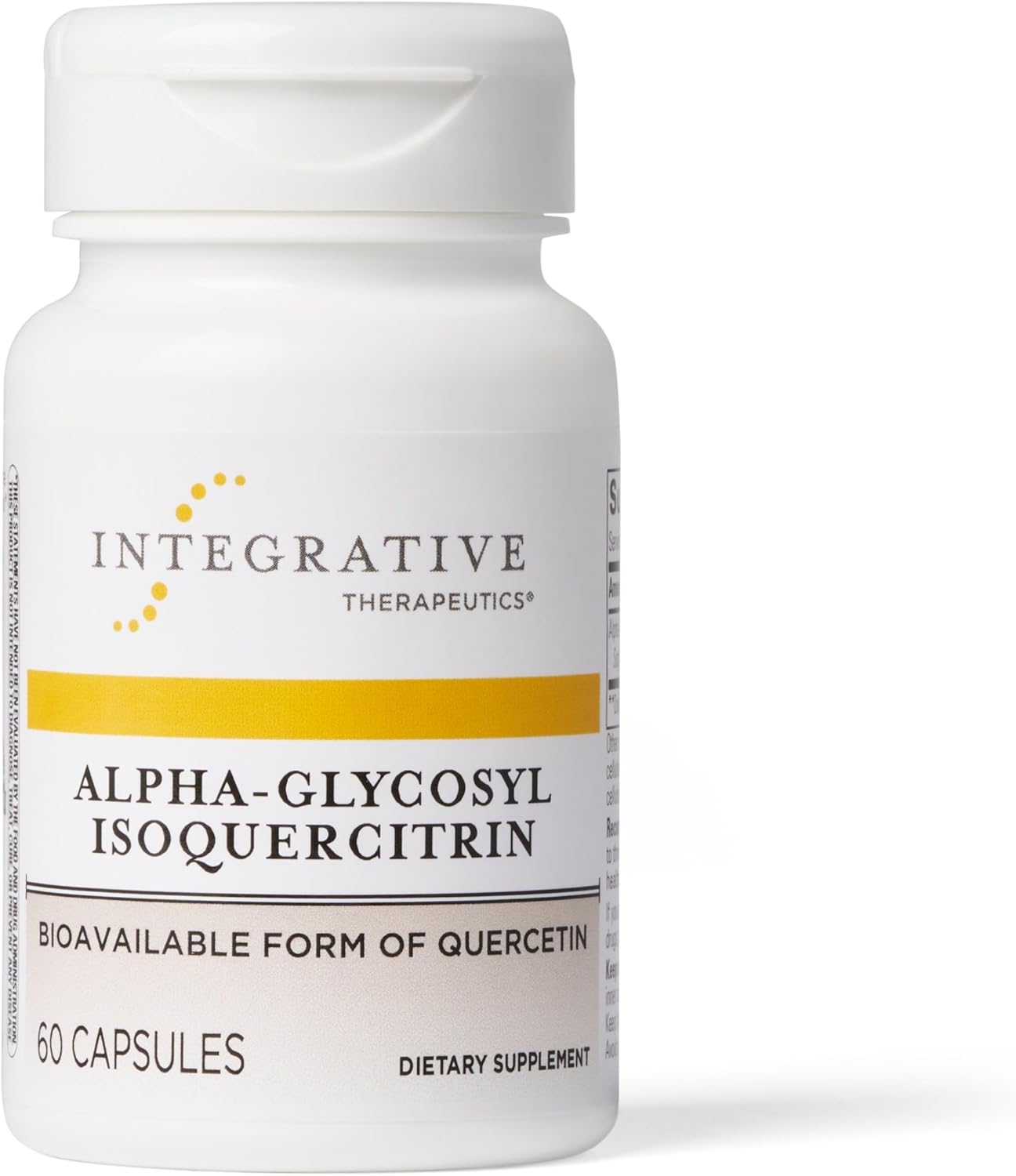 Integrative Therapeutics Alpha Glycosyl Isoquercitrin Supplement | Premium Quercetin Derivative for Immune Support & Antioxidant Benefits | Supports Cardiovascular Health & Allergy Relief - Ideal for Daily Wellness Routine & Active Lifestyle
