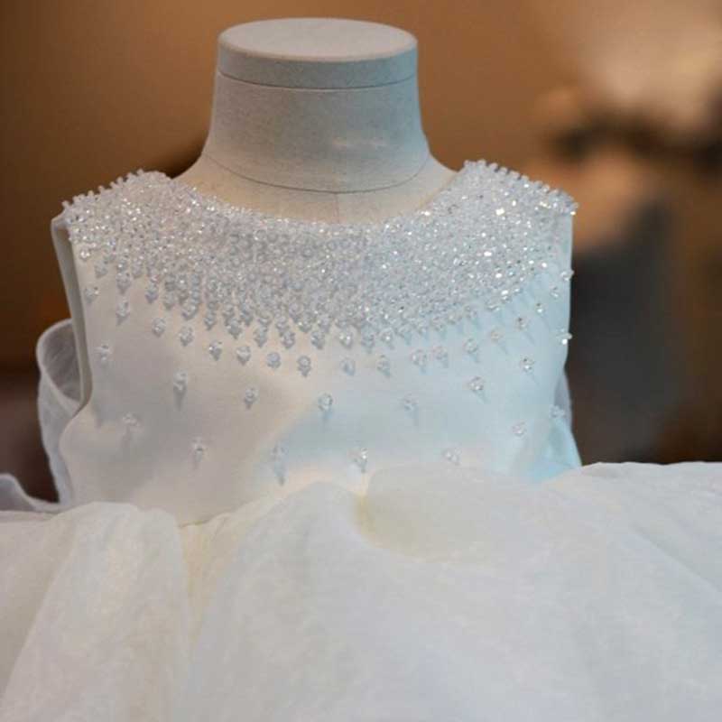Adorable Puffy Sleeve Baby Girl Dress for Performance & Birthday Party - Toddler Princess Gown for Special Occasions, Photo Shoots & Playtime