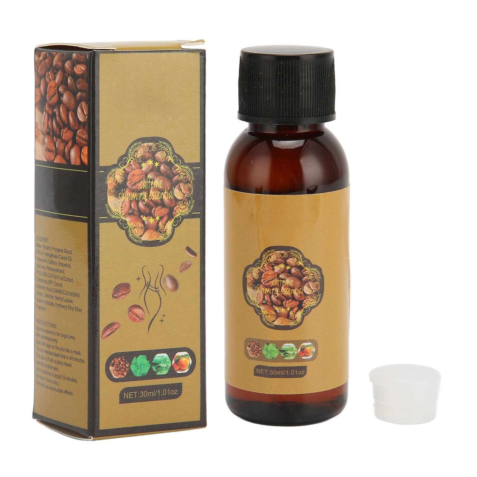 30ml Slimming Essential Oil - Natural Ginger Aroma Oil for Belly Drainage, Fat Burning & Weight Loss | Massage Oil for Body Shaping & Relaxation | Perfect for Home Spa, Aromatherapy & Self-Care