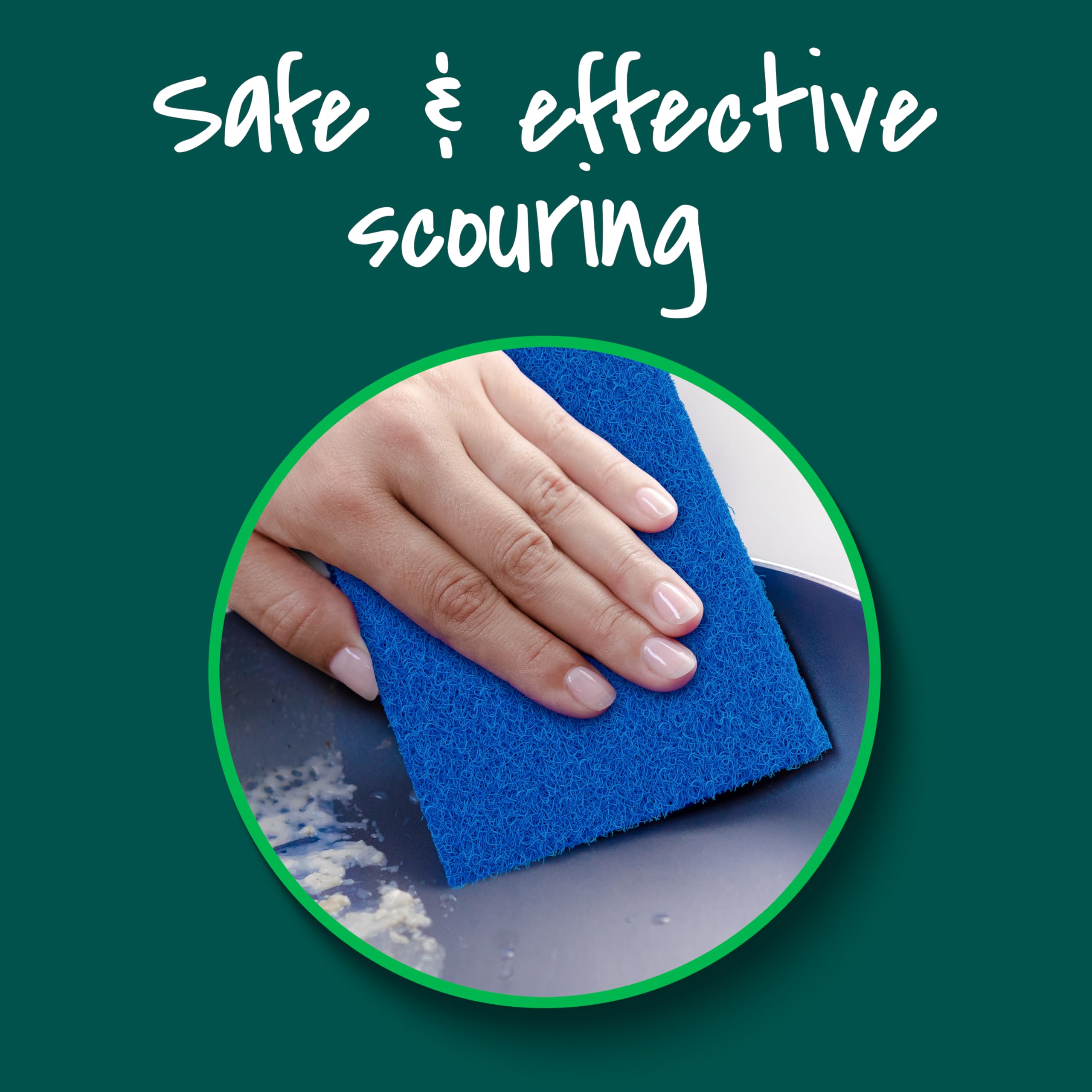 Scotch-Brite Zero Scratch Scrub Pads - 3 Pack for Dishes, Pans & Glass - Reusable & Durable for Kitchen & Bath Cleaning