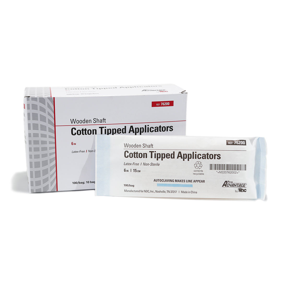 Non-Sterile Cotton Tip Applicators 6 Inch Long - Perfect for Makeup, Nail Art, Crafts & First Aid