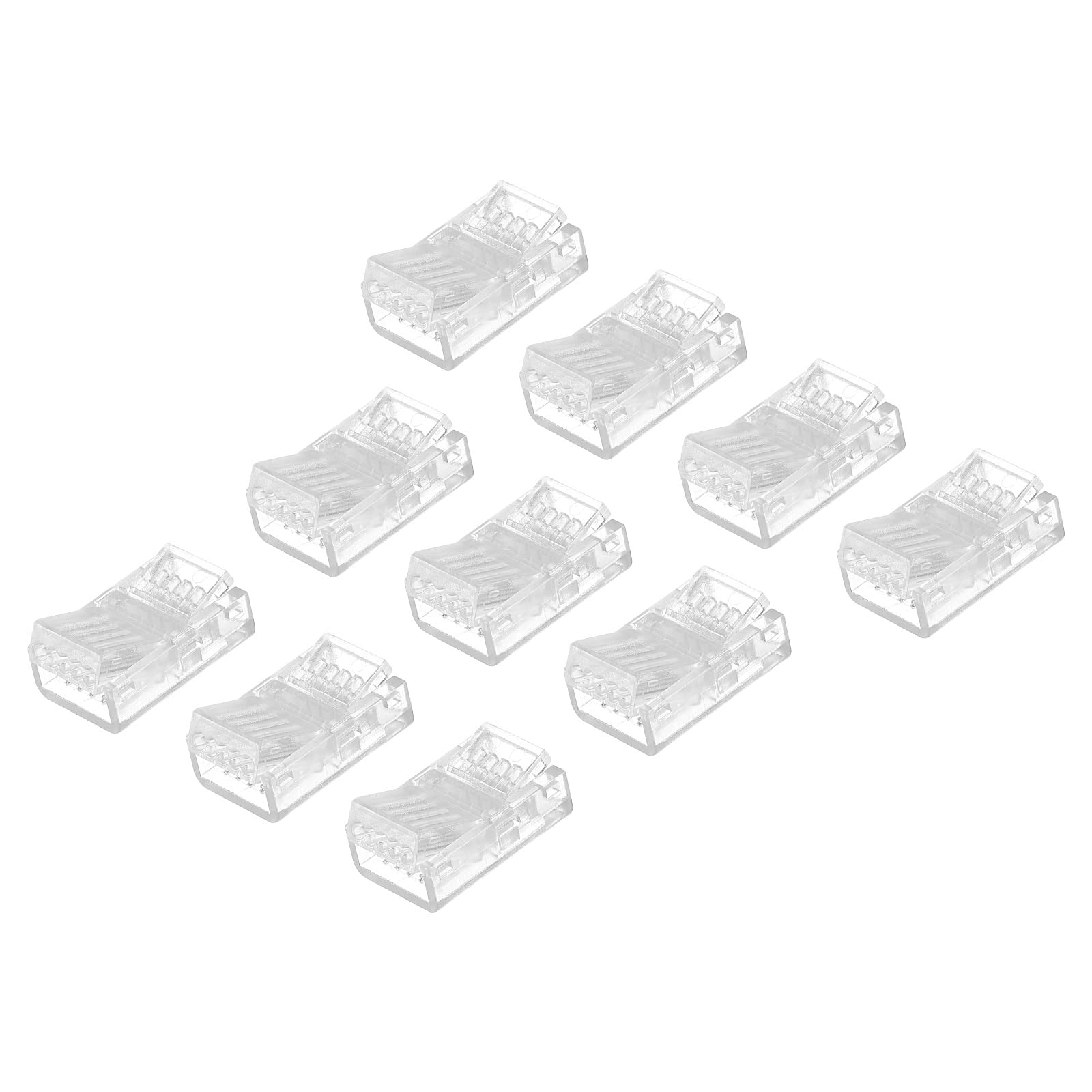 Meccanity RGB LED Light Strip Connectors - 15 Pack 5 Pin 10mm Unwired Gapless Adapters for Seamless LED Strip Lighting | Perfect for Home Theater, Gaming Setup & Under Cabinet Lighting