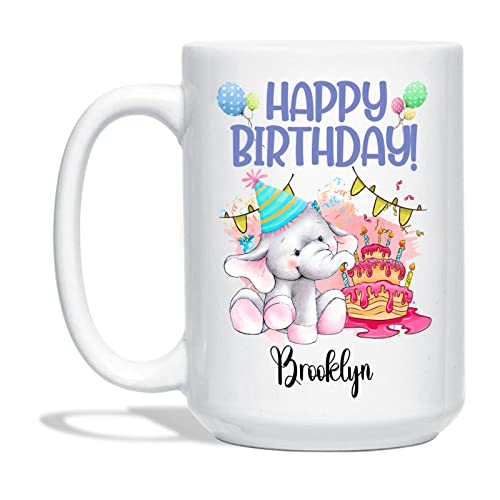 Elephant Happy Birthday Mug