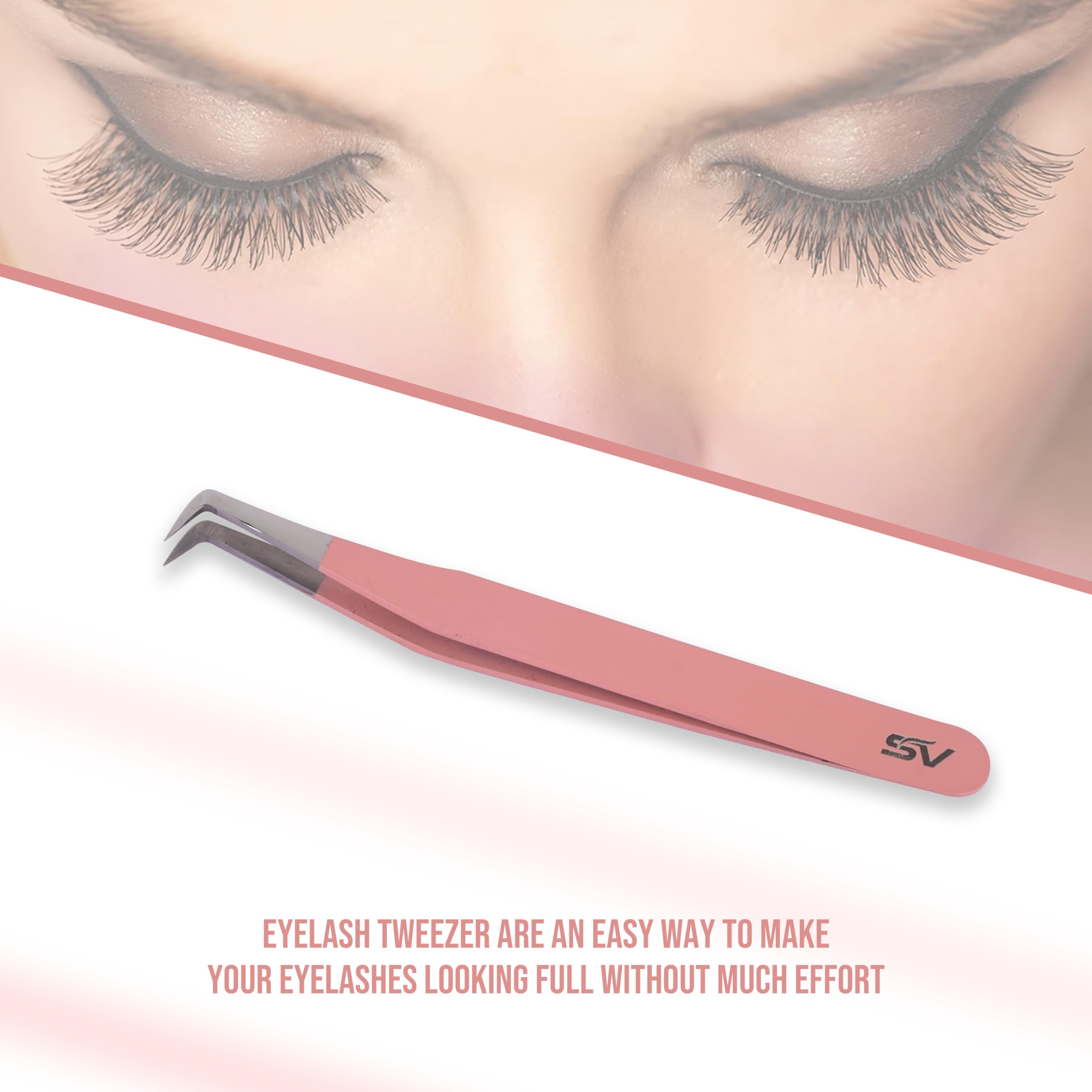 Professional 3-Piece Eyelash Extension Tweezers Set - Stainless Steel Volume, Isolation & Curved Tweezers for Lash Extensions, Nail Art & Makeup - Perfect for Salon Professionals & DIY Beauty