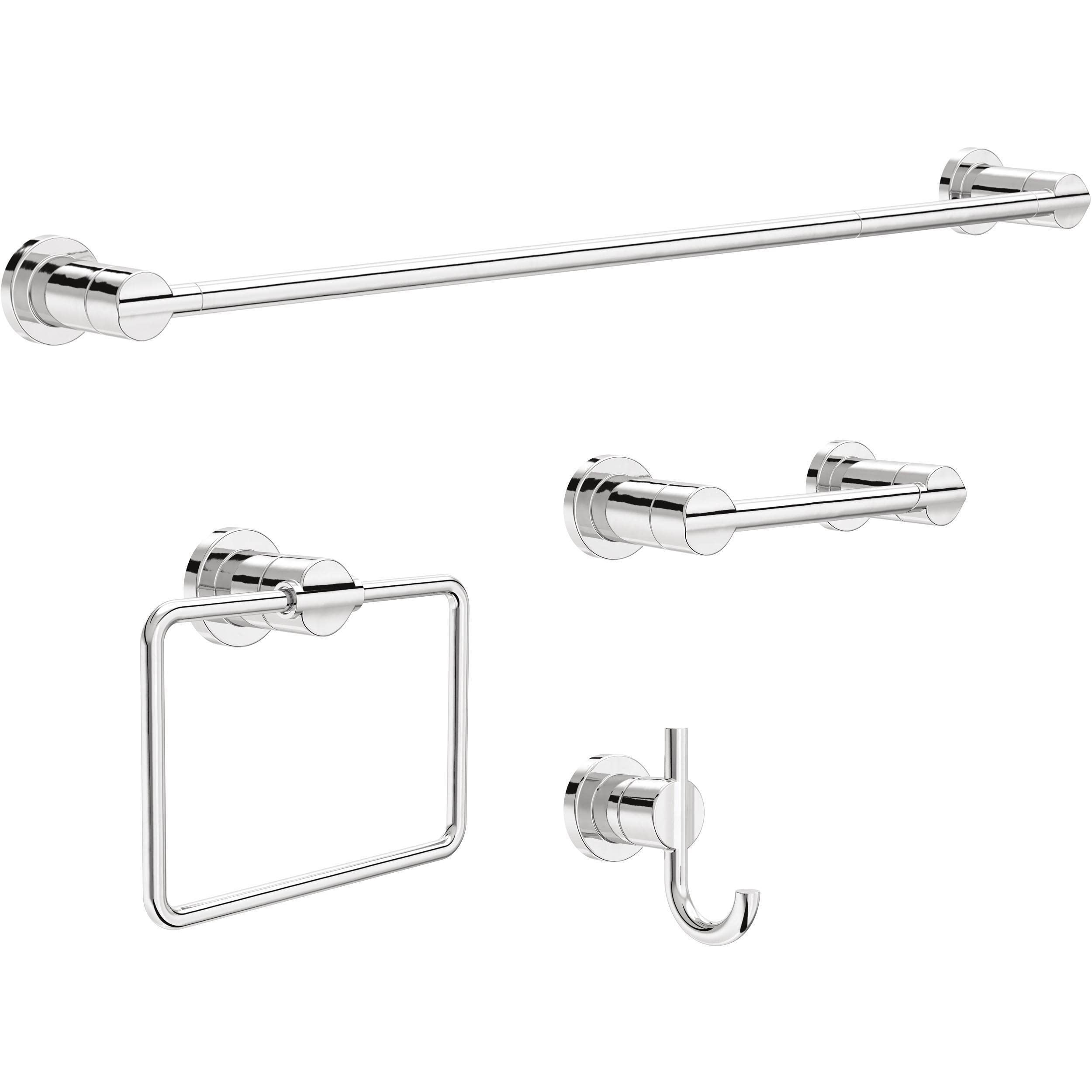 Delta Nicoli 1-Pack Polished Chrome Toilet Paper Holder - Wall Mounted Pivoting Tissue Roll Holder for Bathroom Organization - Durable Bathroom Accessories (Model NIC50-PC) - Perfect for Home, Apartment, and Office Restrooms