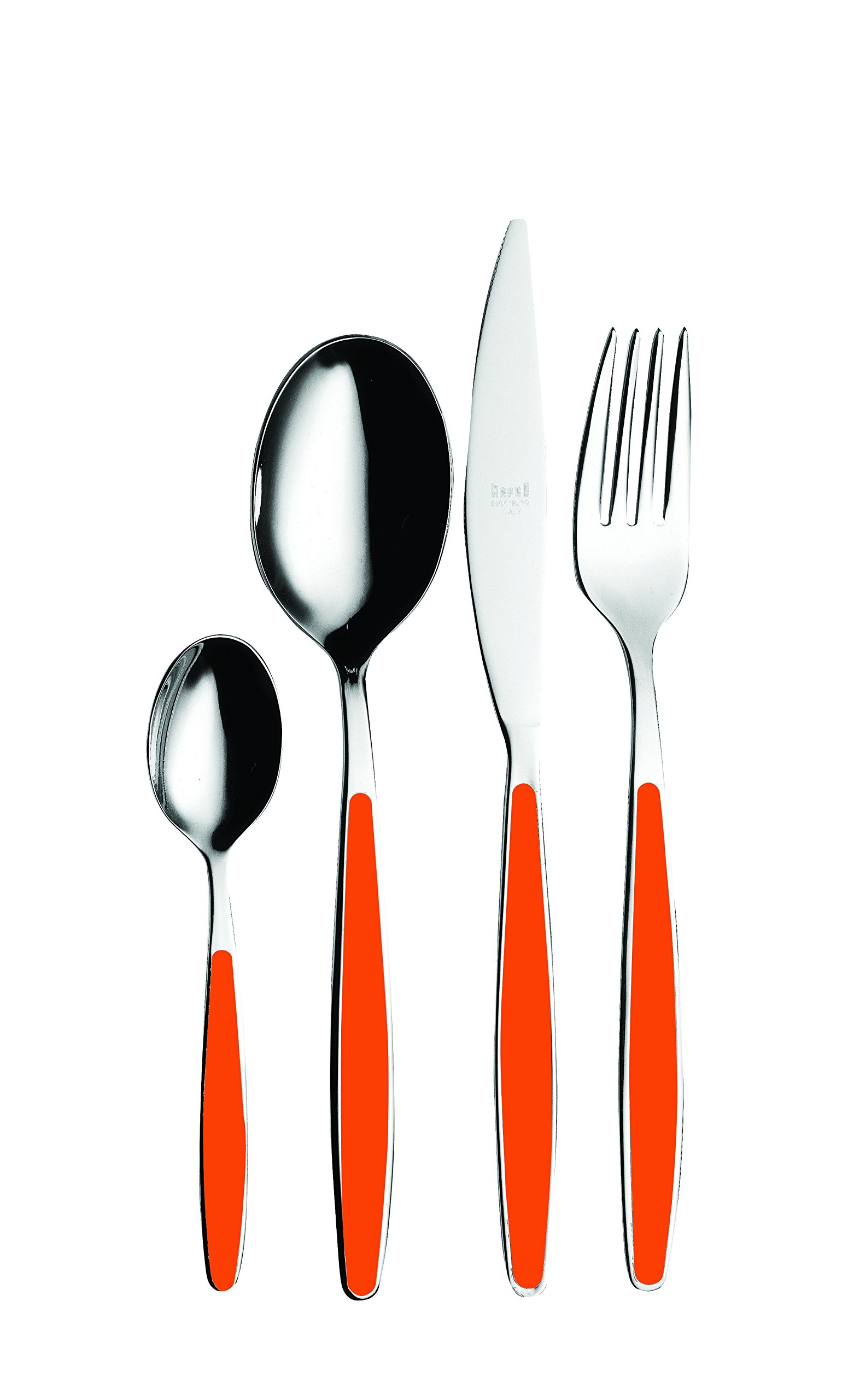 Mepra Caramella 24-Piece Kitchen Utensil Set in Orange - Premium Stainless Steel Cookware Tools for Cooking, Baking & Serving - Perfect for Home Chefs & Kitchen Upgrades