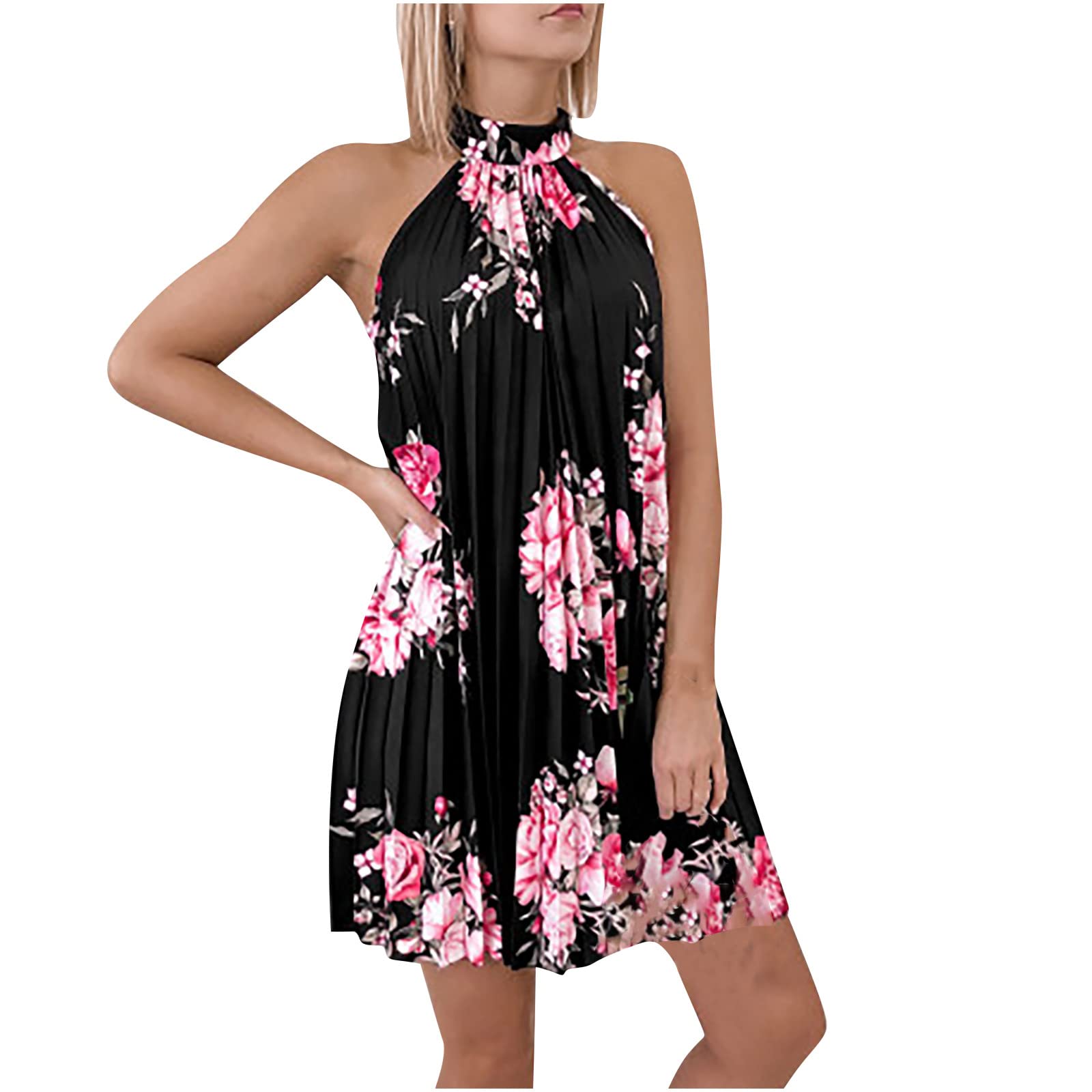 Elegant Women's Formal Evening Party Dresses - Summer Sleeveless Mini Dress with V-Neck & Short Sleeve - Perfect for Cocktail Parties, Weddings, Beach Vacations & Boho Chic Outfits