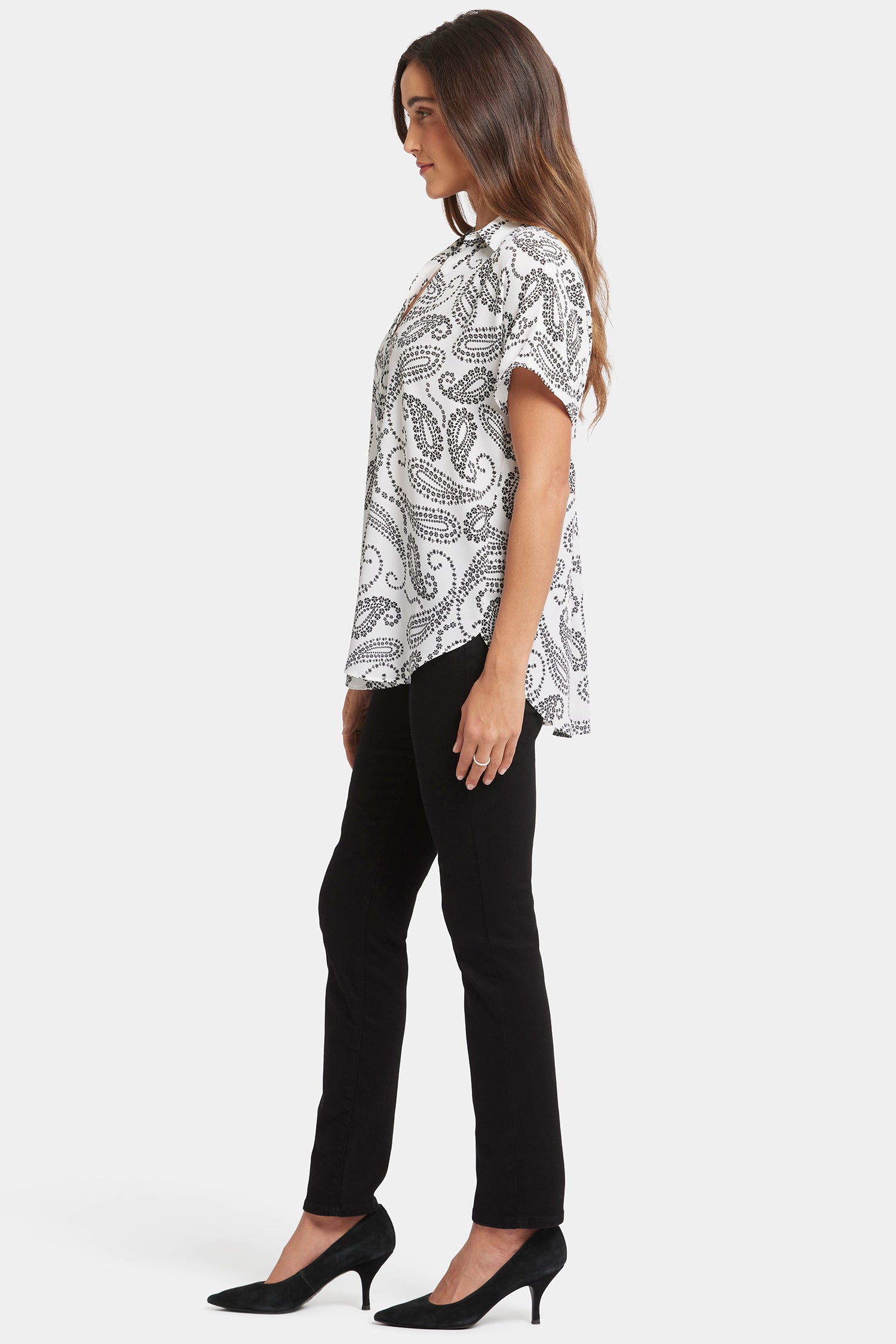 Becky Short Sleeve Blouse - Floral Paisley Print Women's Top | Perfect for Office Wear, Casual Outings & Summer Fashion