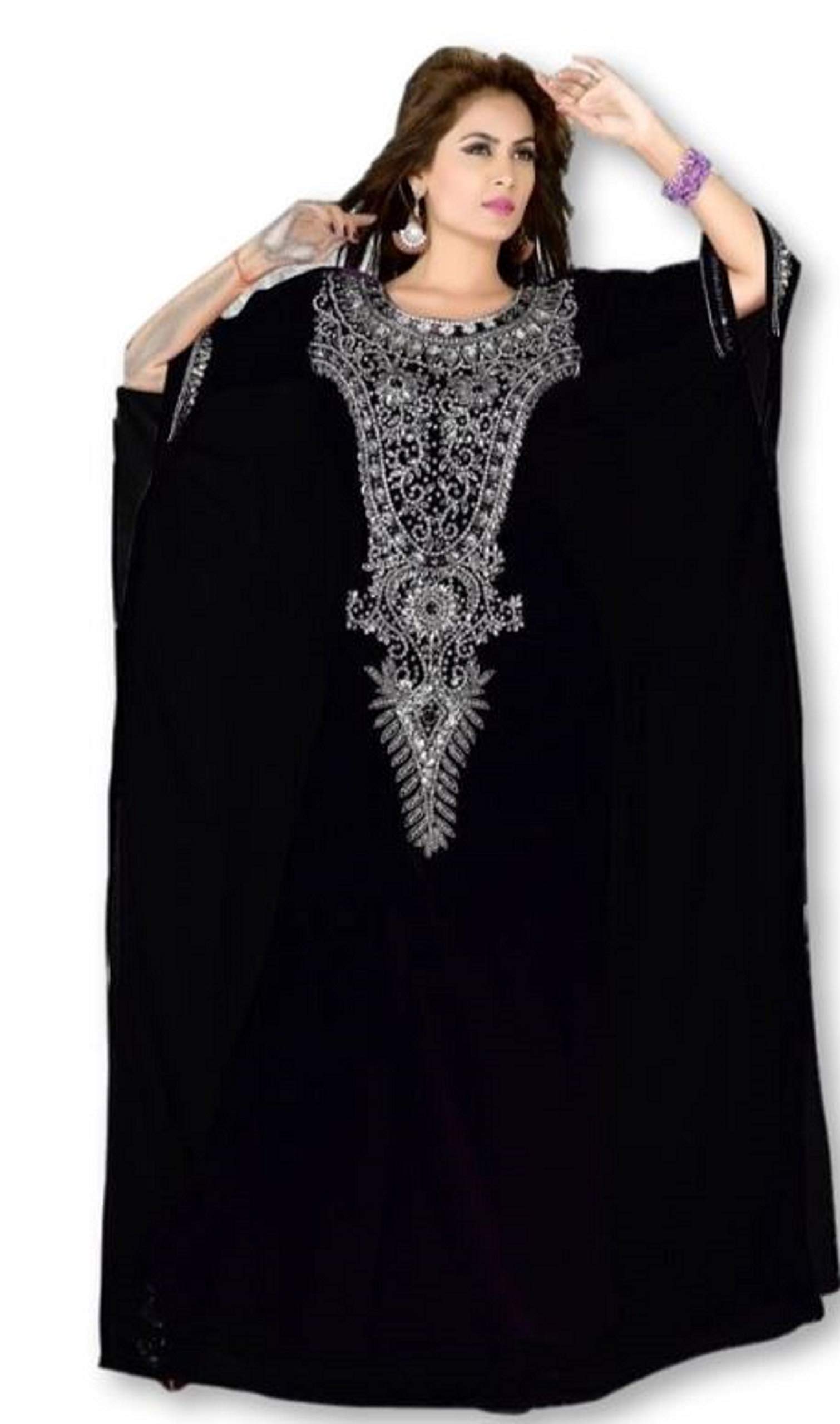 Elegant Women's Kaftan Maxi Dresses - Flowy Evening Gowns & Wedding Cocktail Party Dresses for Plus Size - Perfect for Beach Vacations, Summer Outings & Special Occasions
