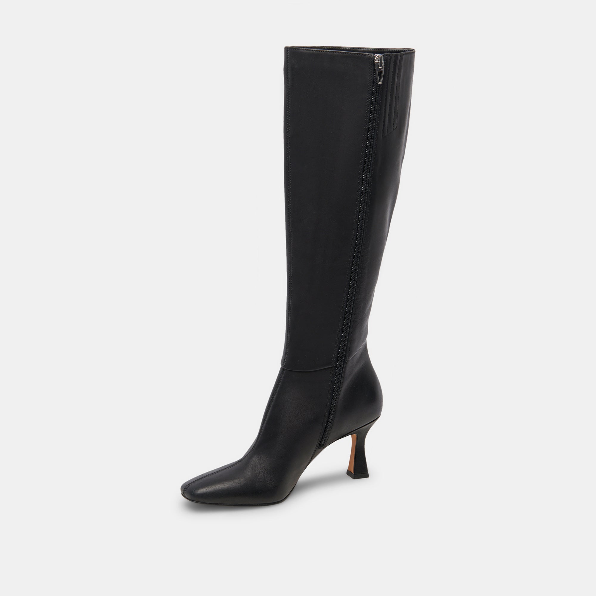 GYRA Extra Wide Calf Boots for Women - Black Leather Knee High Boots for Comfort & Style - Perfect for Work, Casual Wear & Winter Outfits