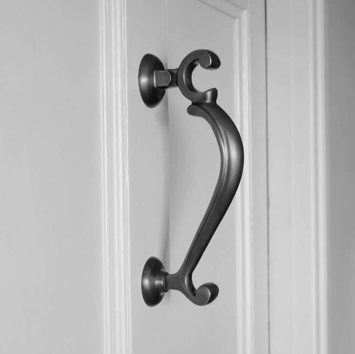 Extra Large Polished Brass Doctors Door Knocker - Vintage Style Heavy Duty Front Door Hardware for Classic Home Entryway