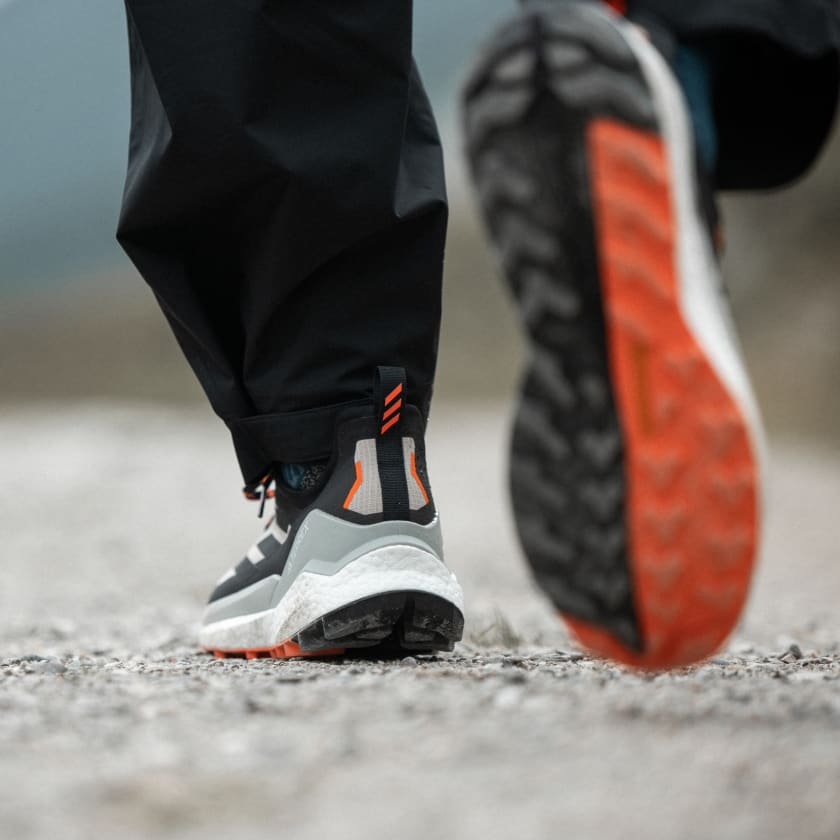 Adidas Men's Terrex Free Hiker 2.0 Low Gore-Tex Hiking Shoes - Waterproof Trail Running Sneakers for Outdoor Adventures (Wonder Beige/Core Black/Semi Impact Orange) - Perfect for Hiking, Camping & Mountain Climbing