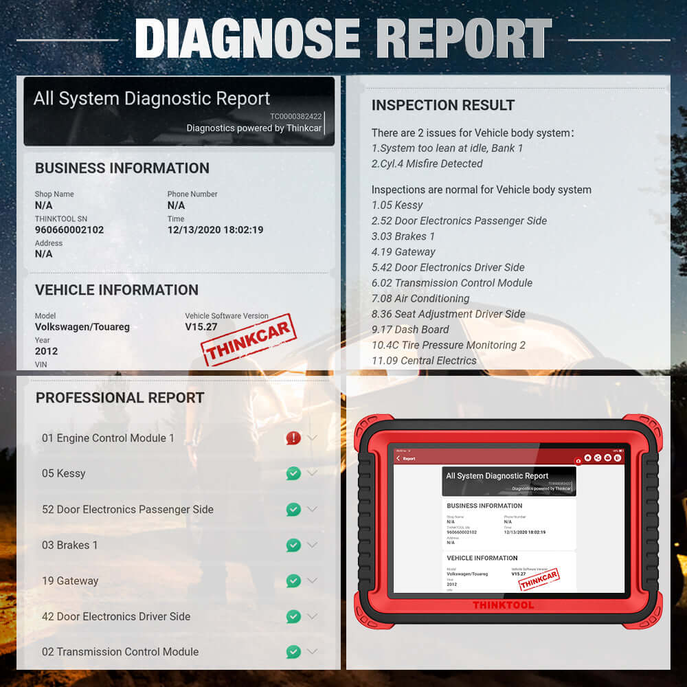 THINKCAR Thinktool Pro - Professional ECU Coding & Bidirectional OBD2 Scanner for Car Diagnostics - Perfect for Mechanics, DIY Auto Repair & Vehicle Maintenance