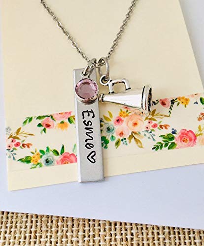 Custom Cheerleader Name Necklace - Personalized Cheer Jewelry Gift for Athletes - Perfect for Games, Competitions & Team Spirit Accessories