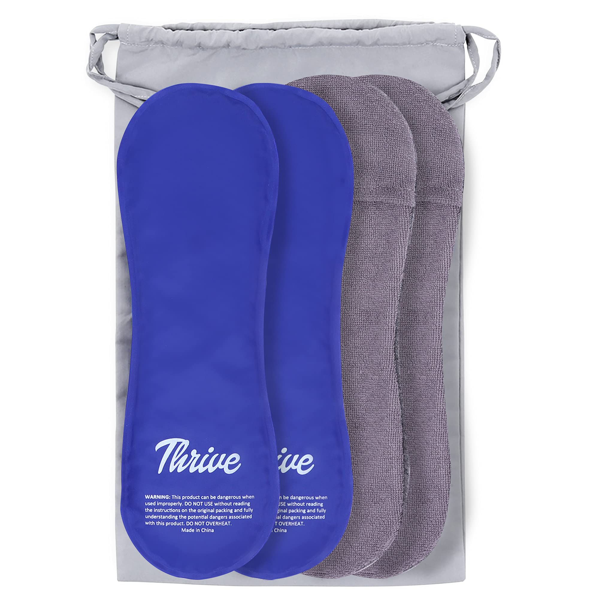 Thrive Perineal Ice Packs for Postpartum Recovery (2-Pack) - FSA/HSA Approved Reusable Cooling Pads for Hemorrhoid Relief, Perineal Pain & Postpartum Care - Blue | Perfect for Post-Surgery, C-Section Recovery & Postpartum Comfort