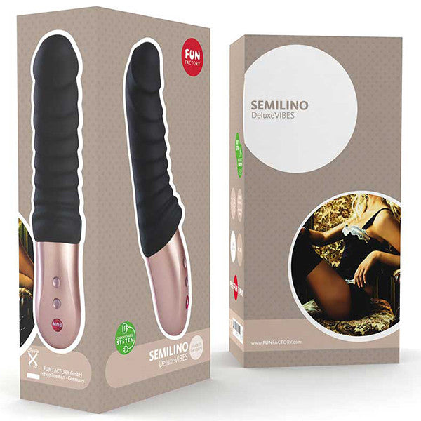Fun Factory Semilino Ribbed Mini Vibrator - Waterproof & Rechargeable Personal Massager for Women - Perfect for Travel & Solo Pleasure