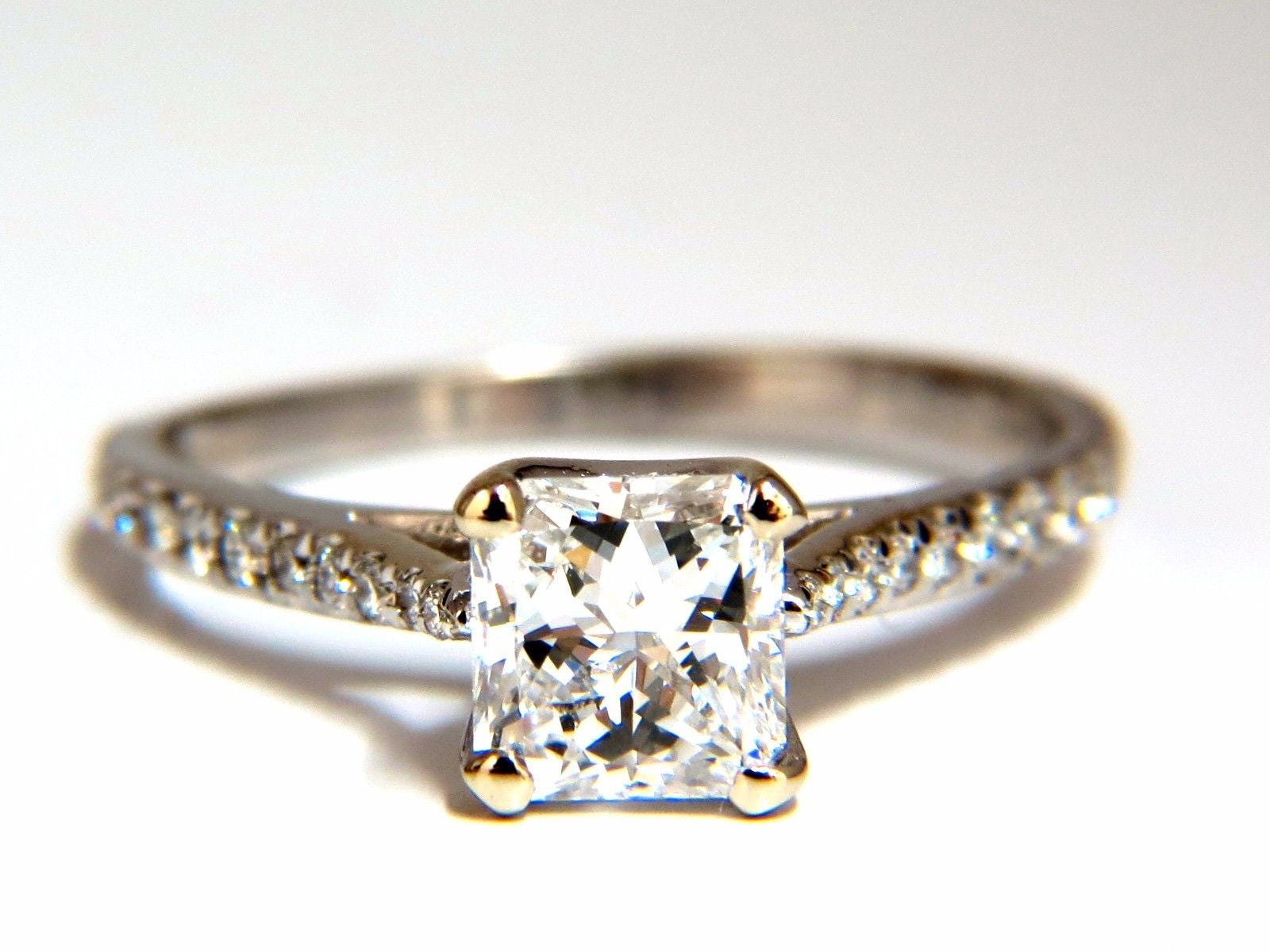 GIA Certified 1.51 Carat Princess Cut Diamond Engagement Ring - D Color VS Clarity, Cathedral Setting for Weddings & Proposals