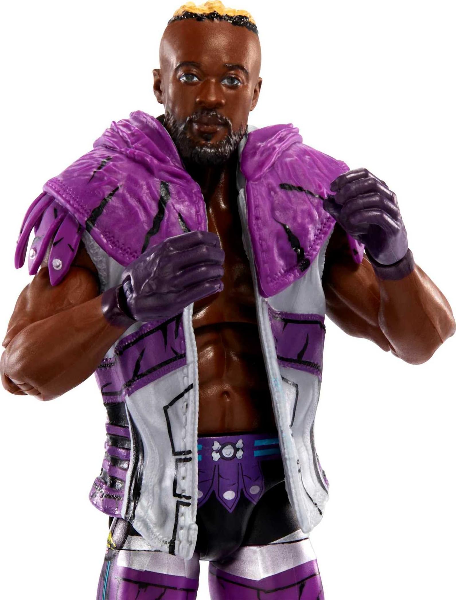 Mattel WWE Kofi Kingston Elite Collection 6-inch Action Figure - Posable Wrestling Toy for Kids & Collectors (Ages 8+), Perfect Gift for WWE Fans | Birthday, Game Room Decor, Wrestling Display