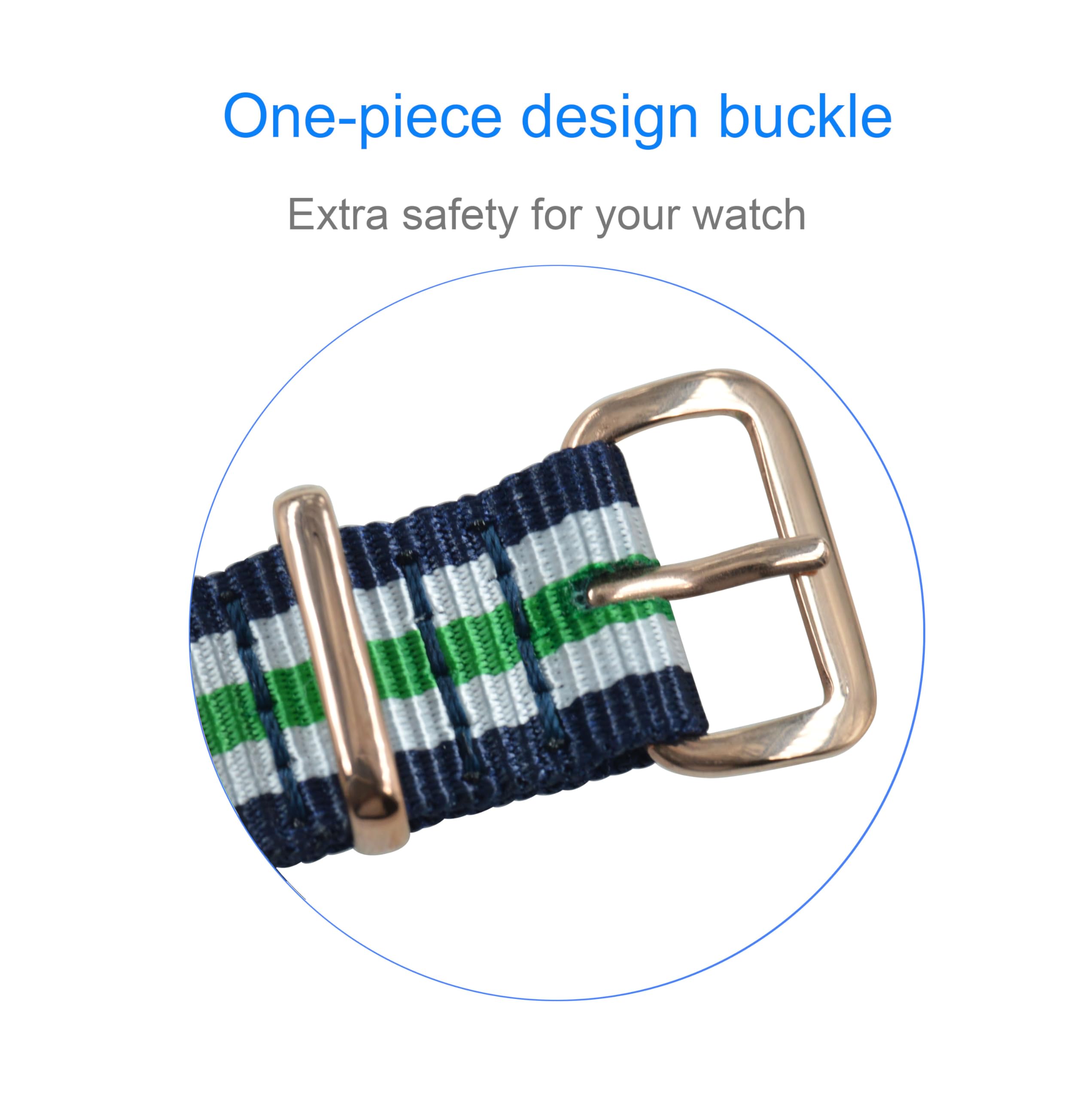Premium Nylon Watch Band Replacement - 10mm to 20mm Width Options (10/12/13/14/15/16/17/18/20mm) - Durable Lightweight Watch Strap for Apple Watch, Garmin, Fitbit & More - Perfect for Sports, Workouts & Everyday Wear
