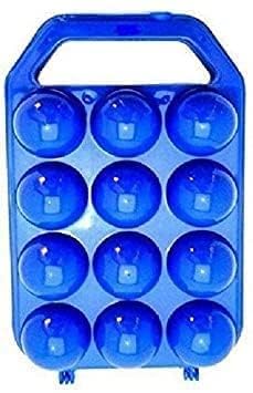 12-Count Plastic Egg Tray with Lid - Durable Refrigerator Egg Holder, Travel Egg Storage Container for Camping & Outdoor Adventures | Perfect for Fridge Organization & Picnic Essentials