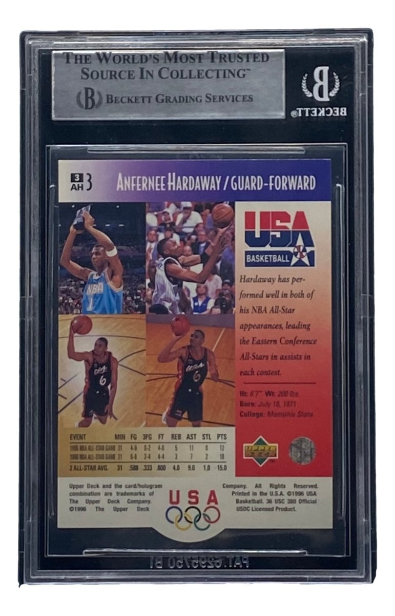 Penny Hardaway Autographed 1996 Upper Deck USA #3 Basketball Card - PSA Graded Collectible for NBA Fans & Sports Memorabilia Enthusiasts - Perfect for Display, Investment, and Gifts