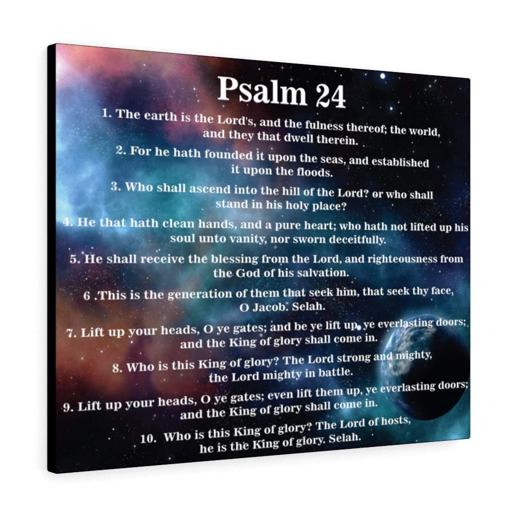 Bible Verse Canvas Wall Art - Psalm 24 Christ is King Christian Home Decor for Living Room, Bedroom & Church | Inspirational Scripture Gift for Weddings, Baptisms & Religious Occasions