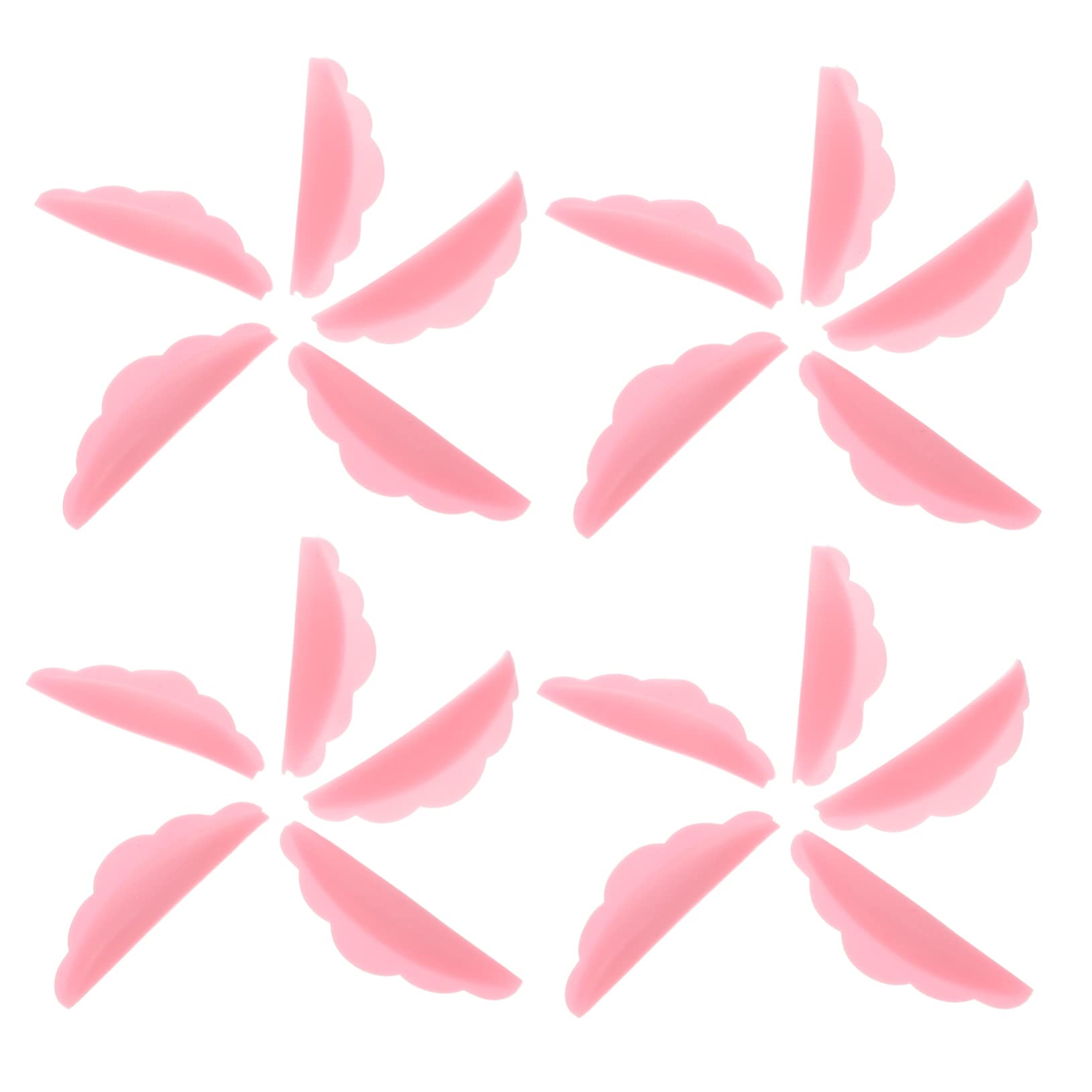 FOMIYES Silicone Eyelash Lifting Pads - 25 Pairs Reusable Lash Lift Perm Tool with Separator for Natural Curly Lashes (Pink) - Perfect for At-Home Salon & Professional Lash Treatments