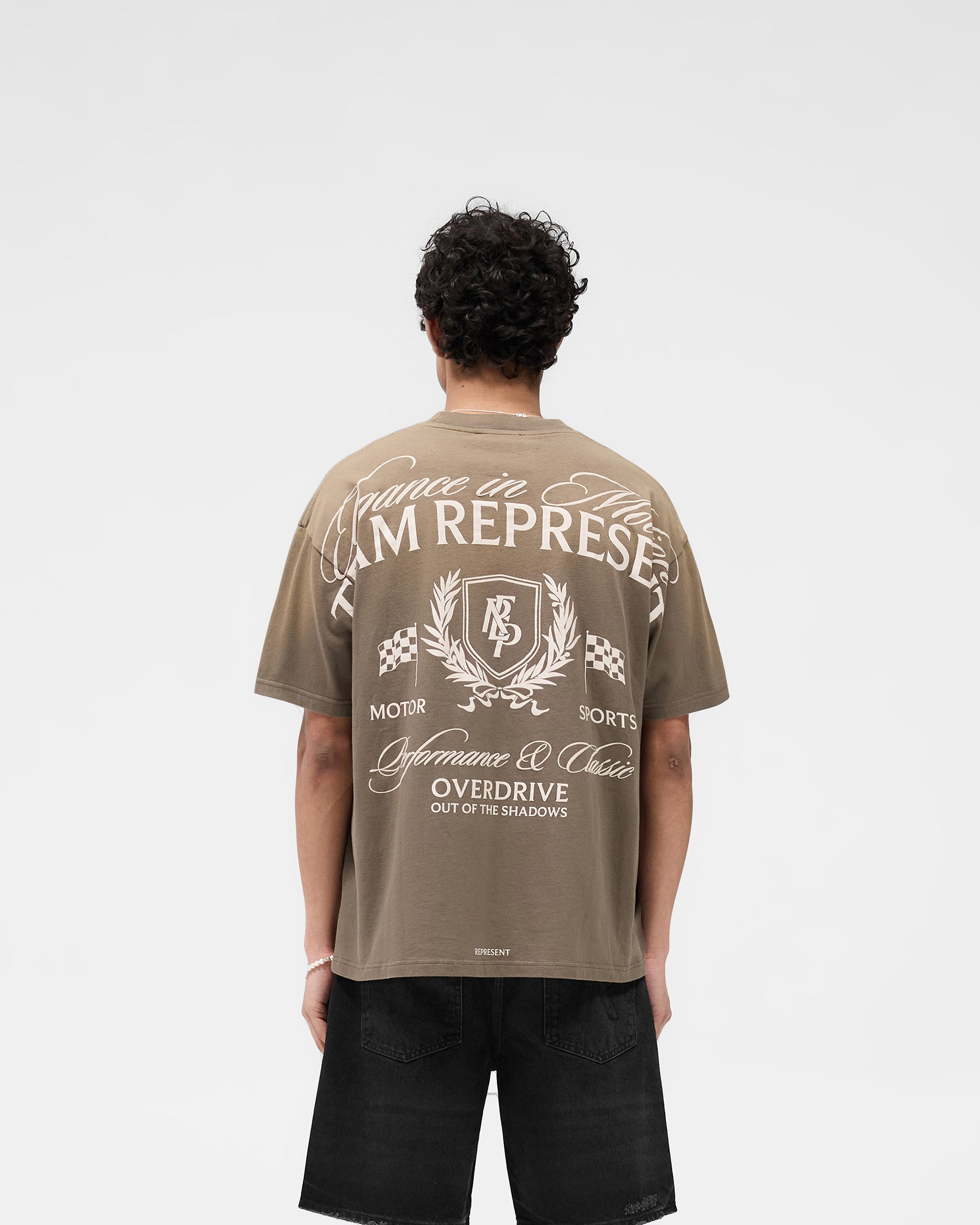Crest T-Shirt for Men & Women - Soft Cotton Dark Taupe Tee for Casual Wear, Street Style & Everyday Outfits