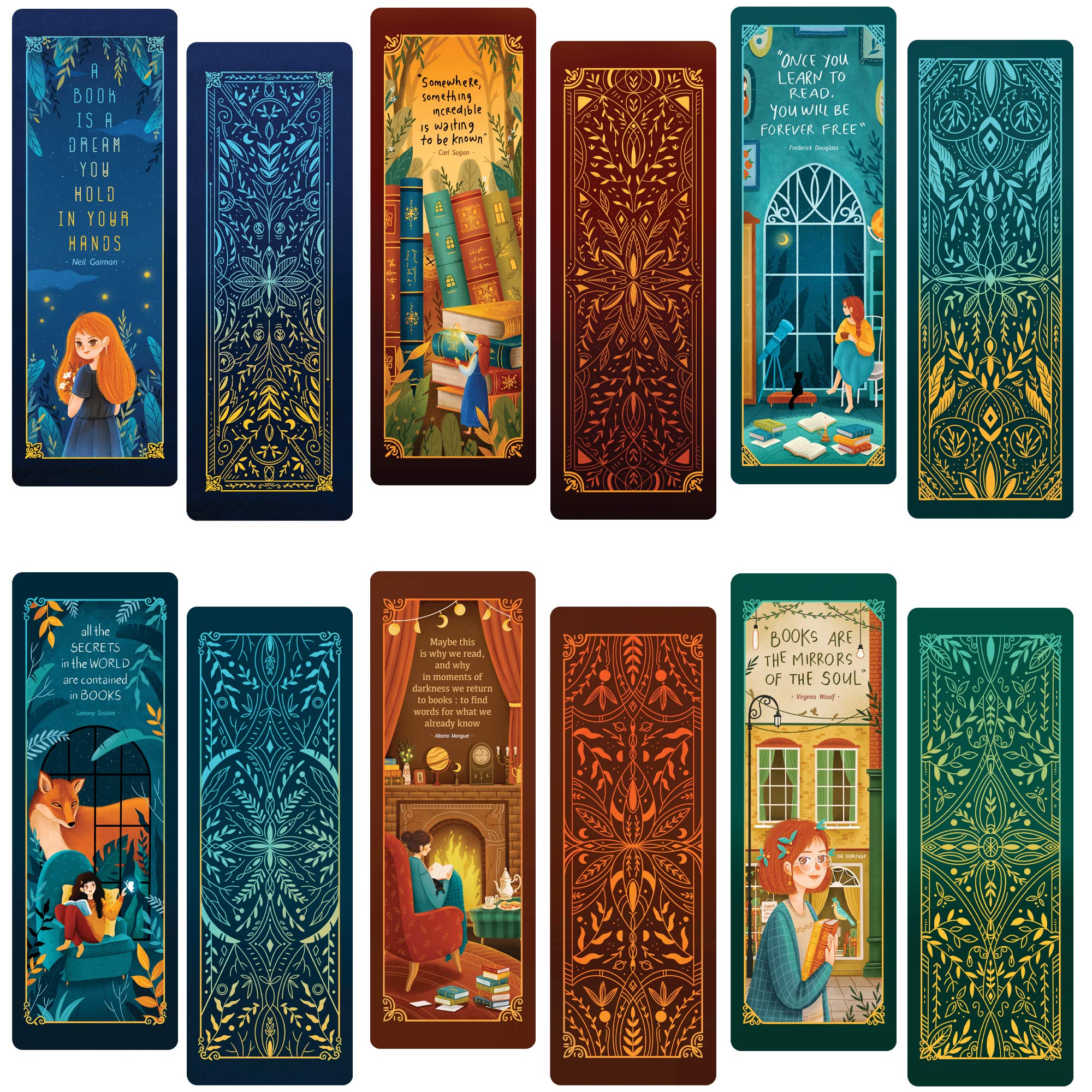 Livin Harmony Inspirational Bookmark Set for Women & Girls - 24 Pack Aesthetic Bookmarks for Book Lovers, Students & Teachers - Perfect Reading Accessories for Book Clubs, Classroom Gifts & Study Motivation