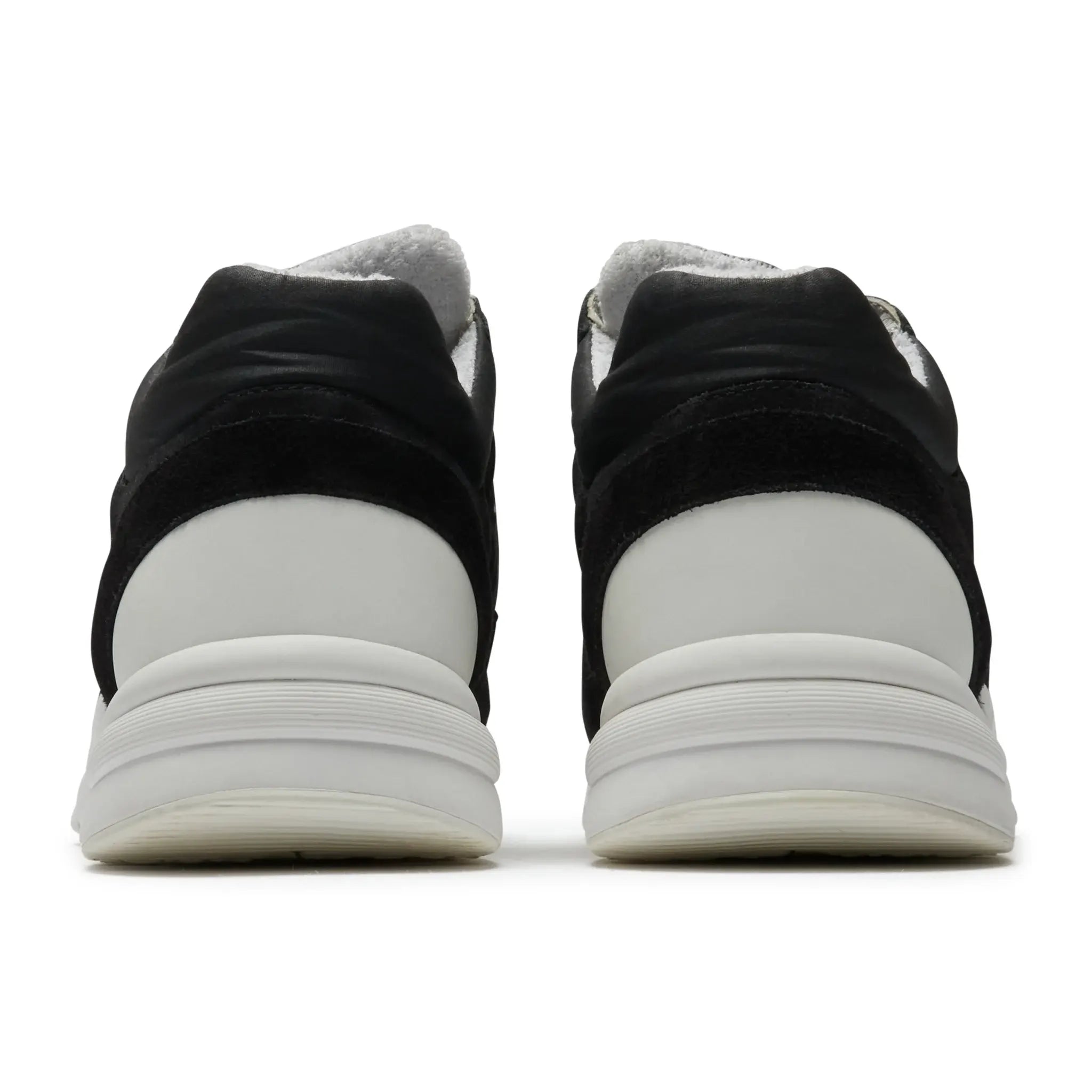 Vintage Chanel CC Logo Suede Nylon Reflective Black & White Sneakers - Stylish Luxury Fashion for Women | Perfect for Casual Outings & High-End Streetwear