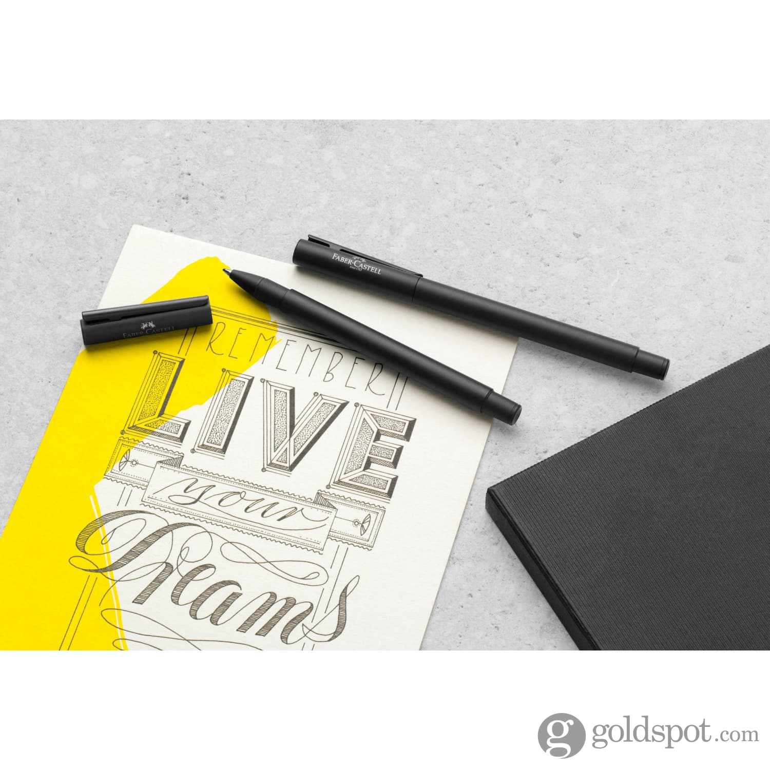 Faber Castell Design Neo Slim Ballpoint Pen - Black Matte & Chrome Finish | Premium Writing Instrument for Office, School & Professional Use