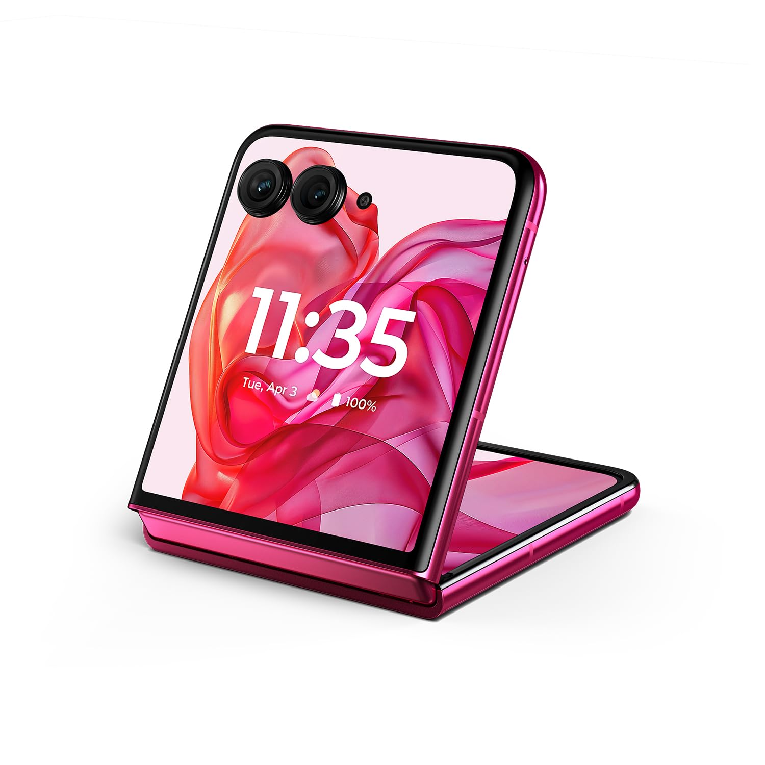 Motorola razr+ 2024 Unlocked Smartphone 256GB Storage - Hot Pink | Stylish Flip Phone for Business, Travel & Everyday Use