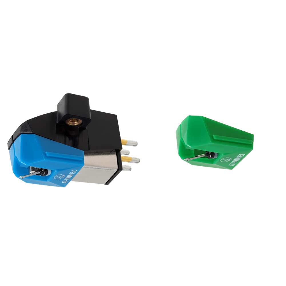 Audio-Technica AT-VM95E Elliptical Replacement Stylus & AT-VM95C Dual Moving Magnet Turntable Cartridge Bundle - High-Quality Vinyl Record Player Needles for Audiophiles & DJs - Perfect for Home Stereo Systems & Professional Music Setups