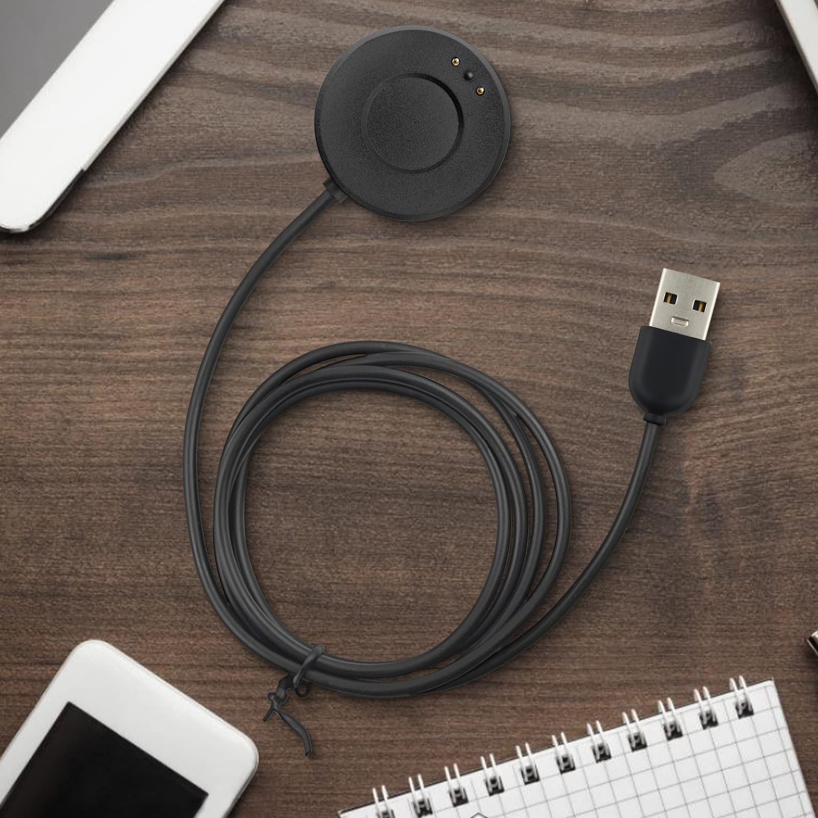 RUKHOT Magnetic Fast Charger Cable for Withings ScanWatch & ScanWatch Horizon - 3.3ft USB Charging Cord with Charger Base | Perfect for Home, Office & Travel Use