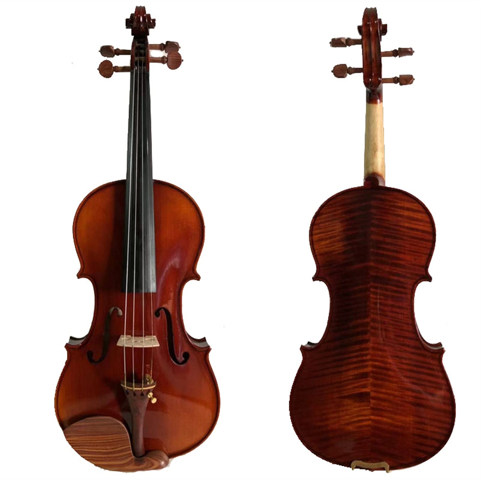 1/8 Size Brown Handcrafted Tiger Pattern Violin Cello Kit for Adults & Kids - Perfect for Beginners, Music Lessons & Home Practice
