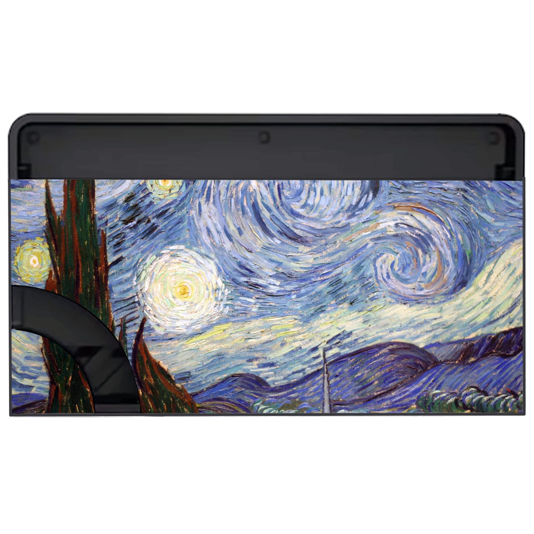PlayVital Full Set Protective Stickers for Nintendo Switch OLED Model - Custom Vinyl Decal Skins for Switch OLED Console, Joycon, Dock & Grip - The Starry Night Design - Perfect for Gaming Protection and Personalization
