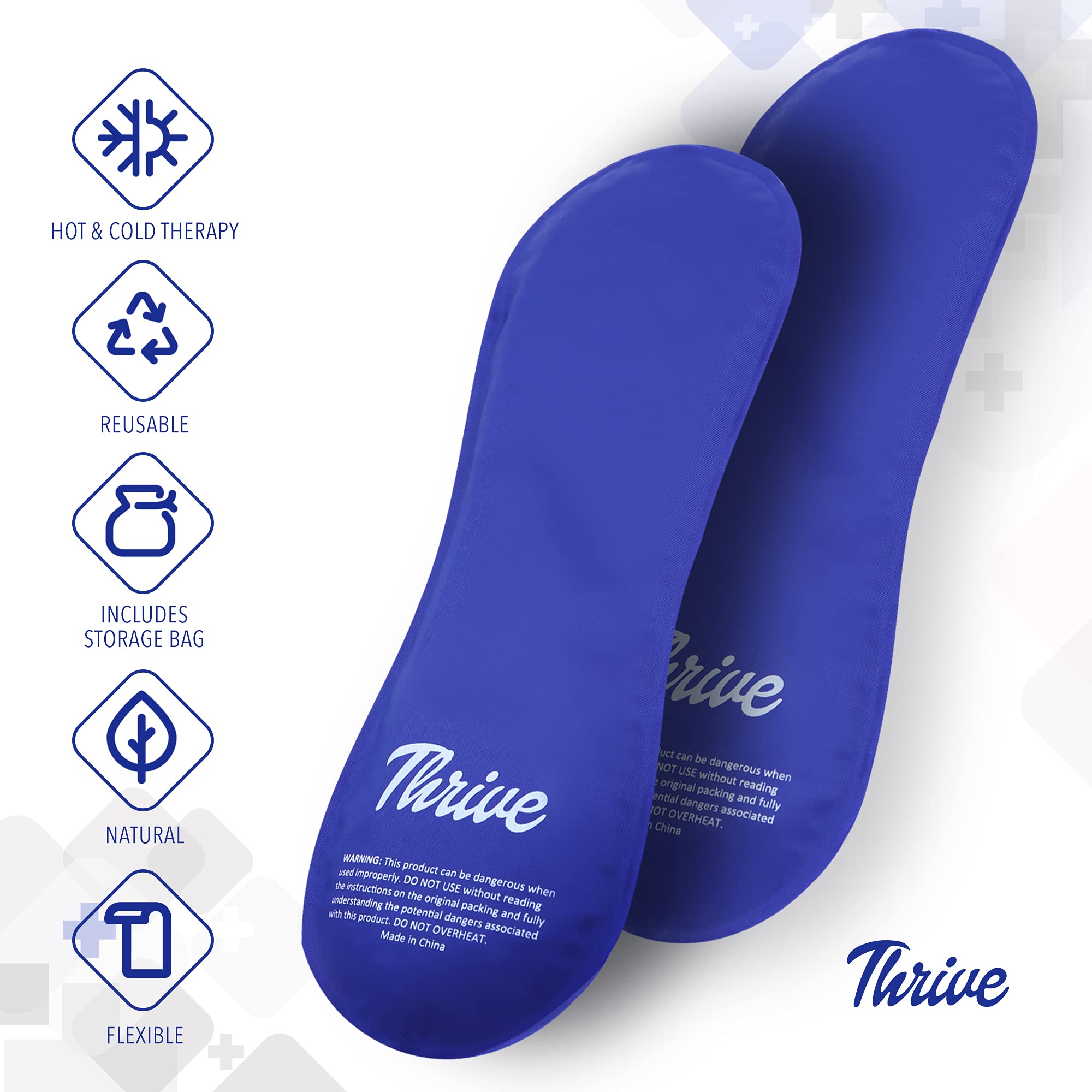 Thrive Perineal Ice Packs for Postpartum Recovery (2-Pack) - FSA/HSA Approved Reusable Cooling Pads for Hemorrhoid Relief, Perineal Pain & Postpartum Care - Blue | Perfect for Post-Surgery, C-Section Recovery & Postpartum Comfort