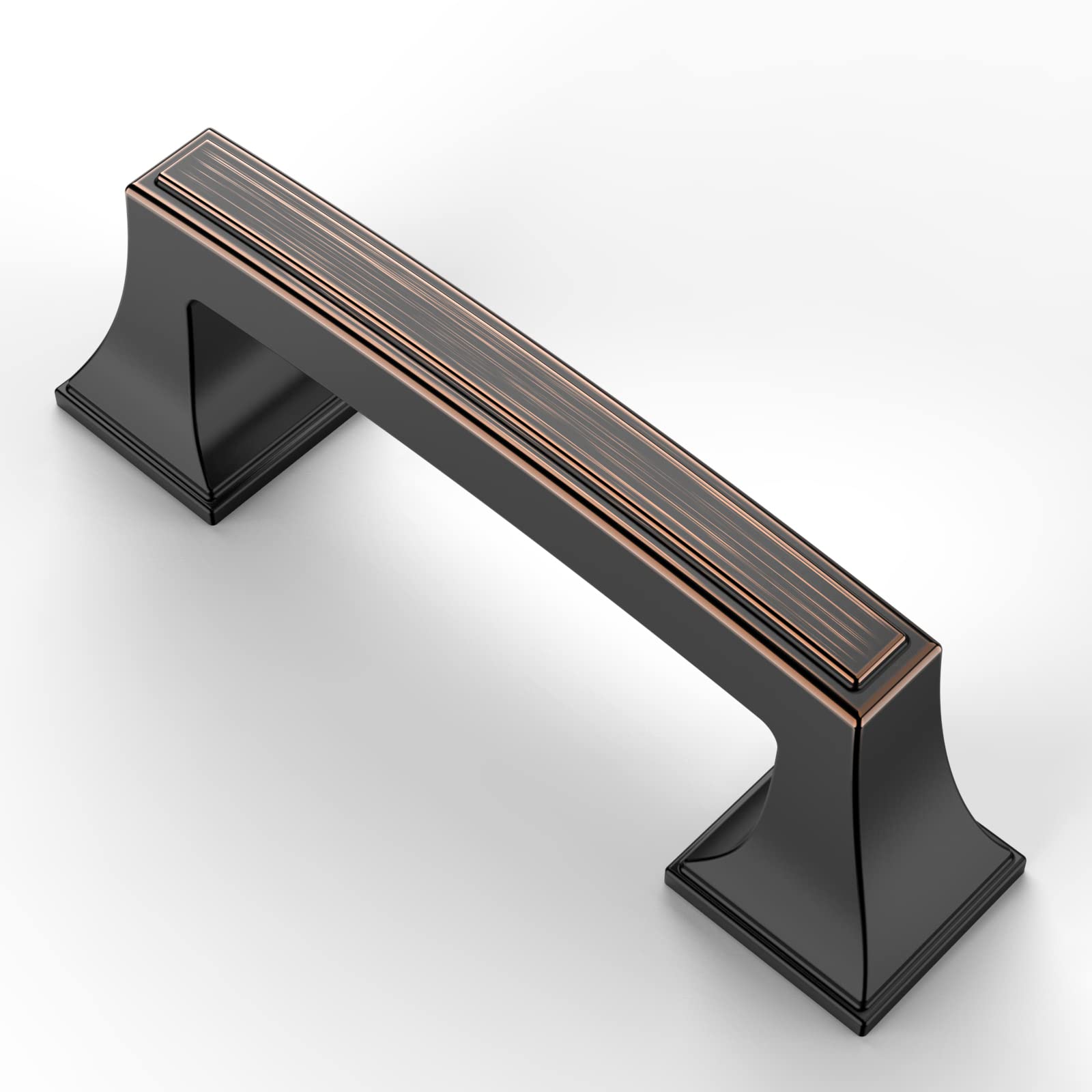 Asidrama 10 Pack 3 Inch (76mm) Oil Rubbed Bronze Cabinet Handles - Kitchen & Bathroom Drawer Pulls, Dresser Hardware for Home & Office Furniture Upgrade